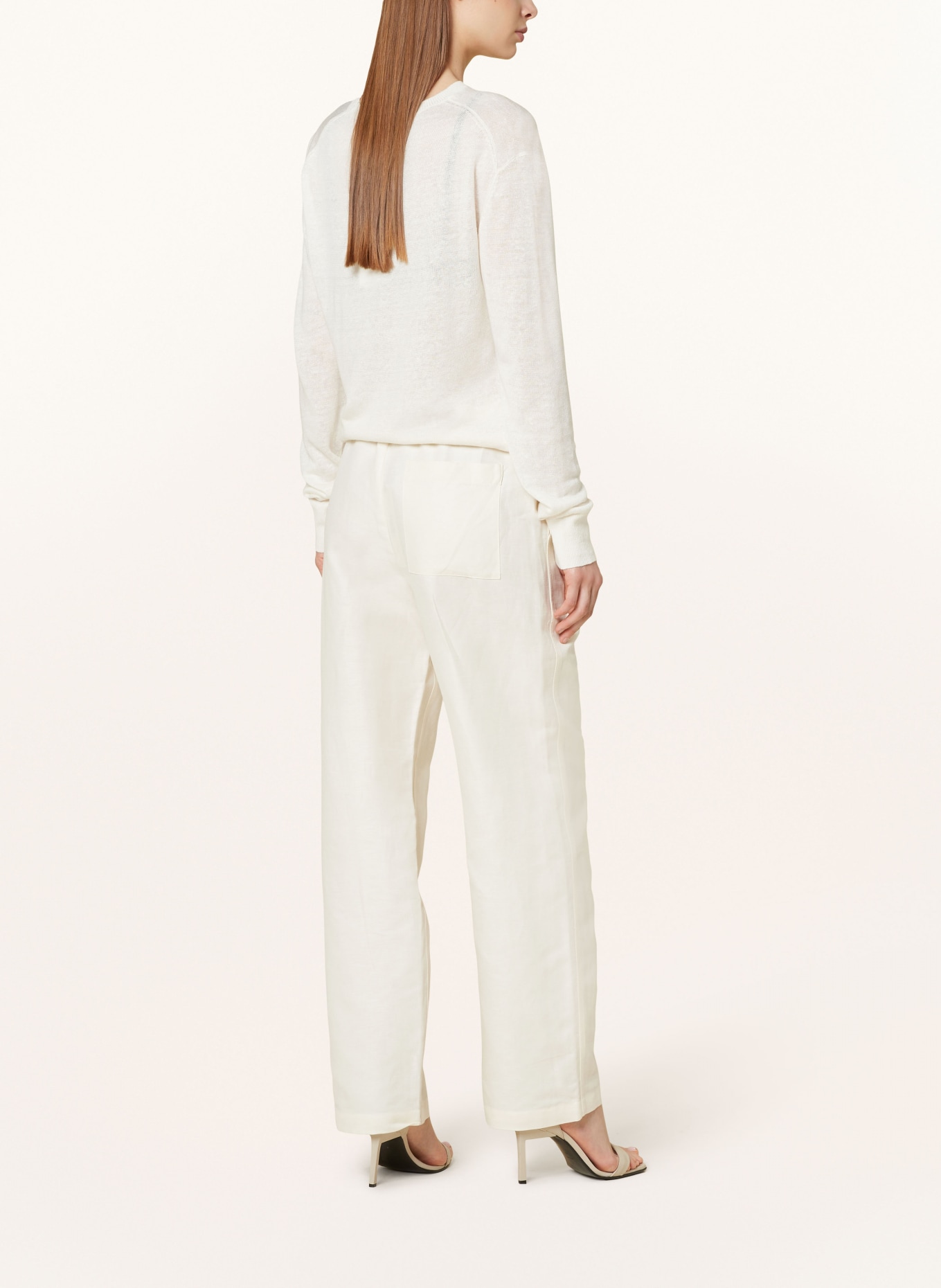 Calvin Klein Pullover mit Leinen, Farbe: CREME (Bild 3)