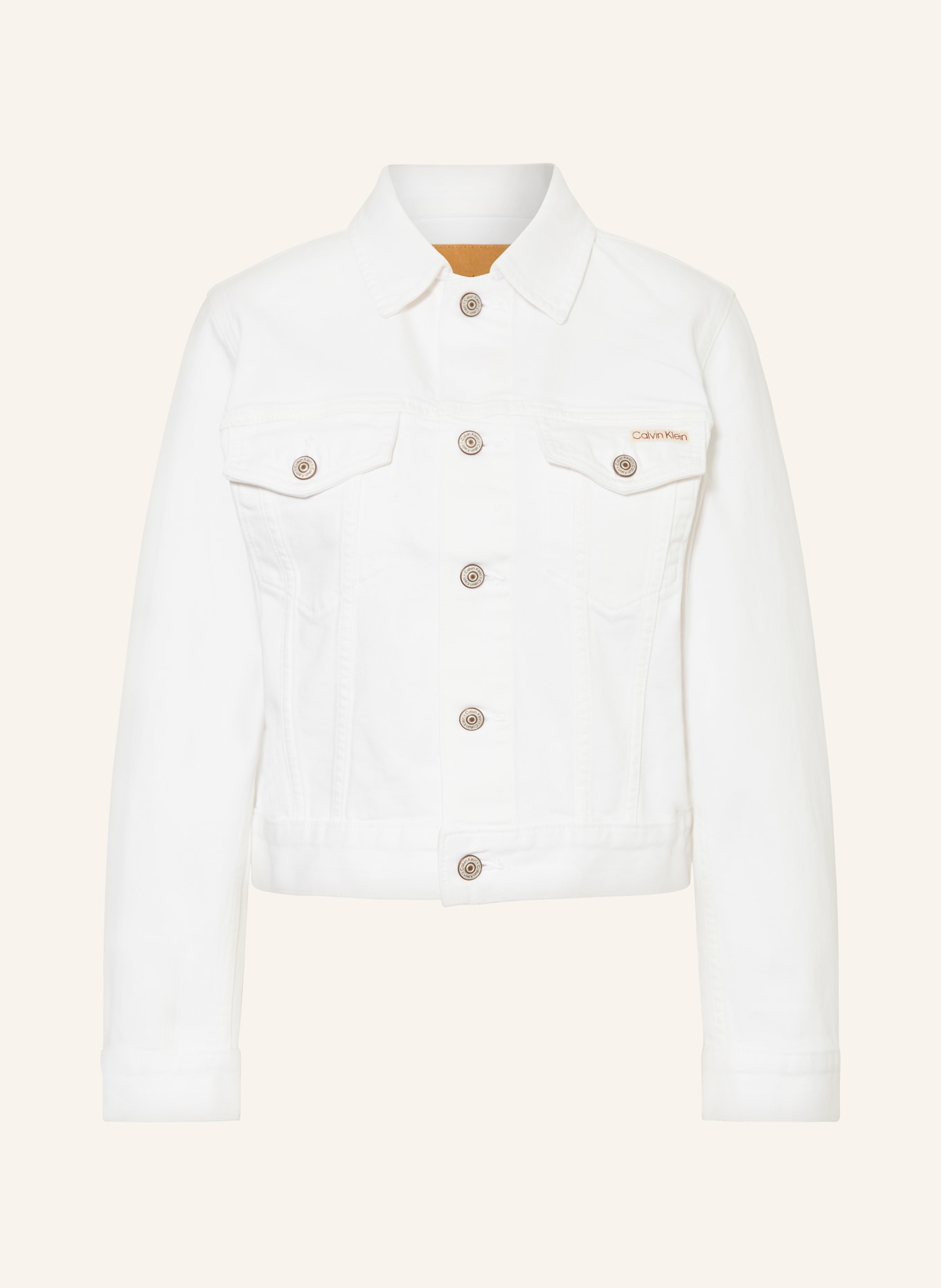 Calvin Klein Džínová bunda, Barva: BÍLÁ (Obrázek 1)