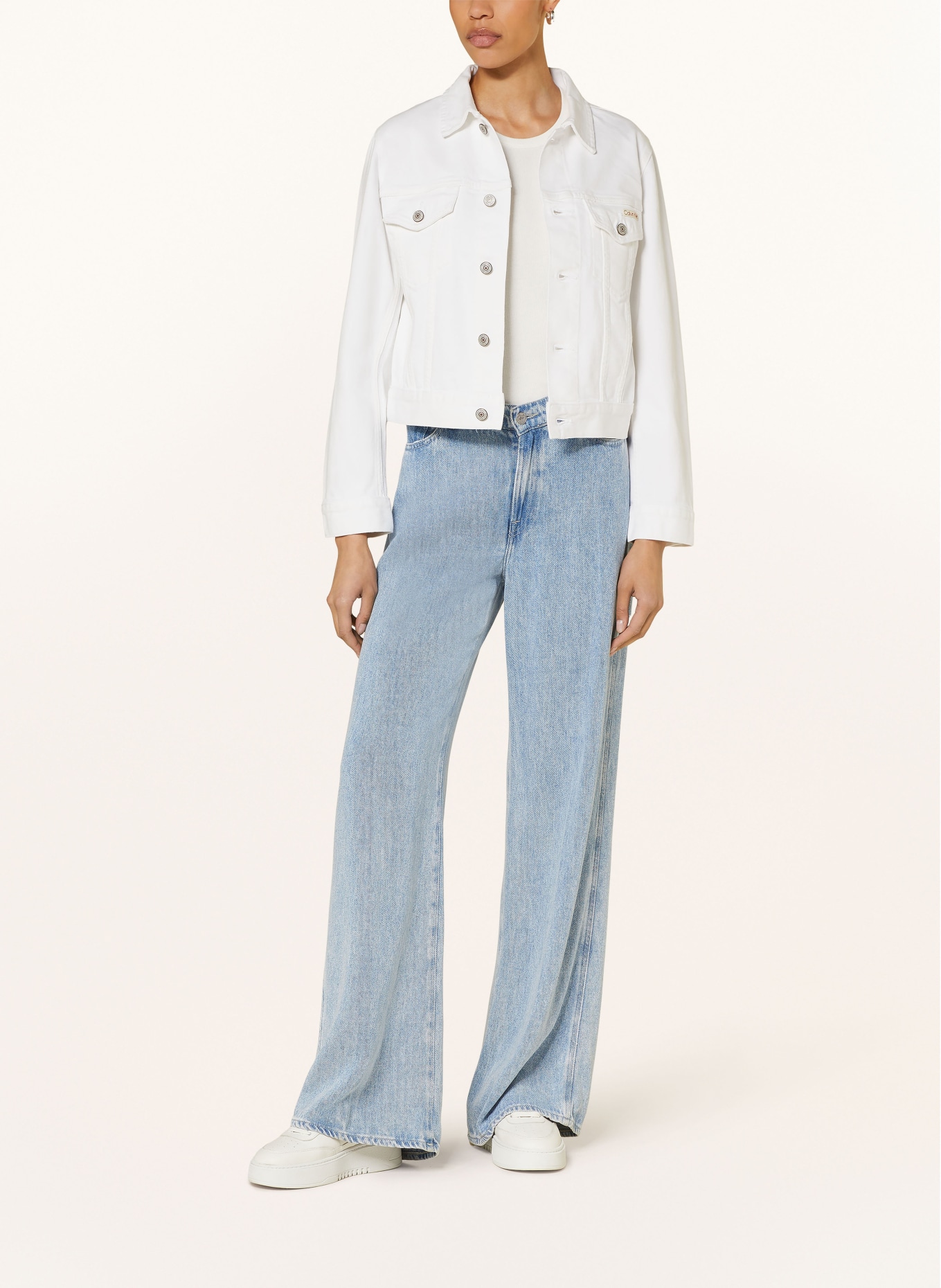 Calvin Klein Džínová bunda, Barva: BÍLÁ (Obrázek 2)