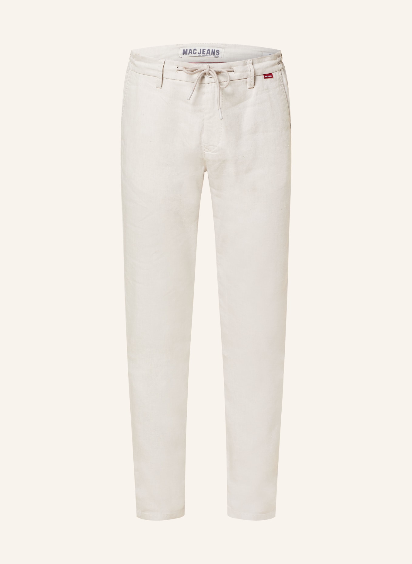 MAC Trousers LENNOX modern fit with linen, Color: LIGHT GRAY (Image 1)