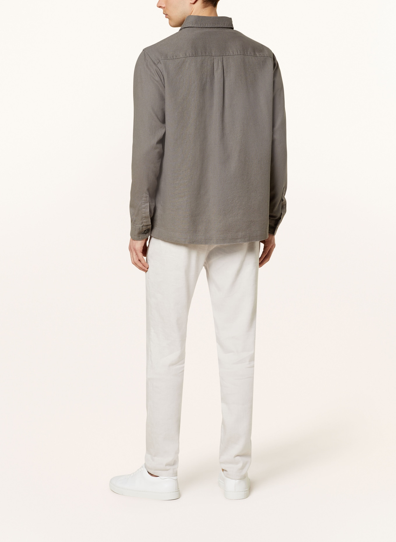 MAC Trousers LENNOX modern fit with linen, Color: LIGHT GRAY (Image 3)
