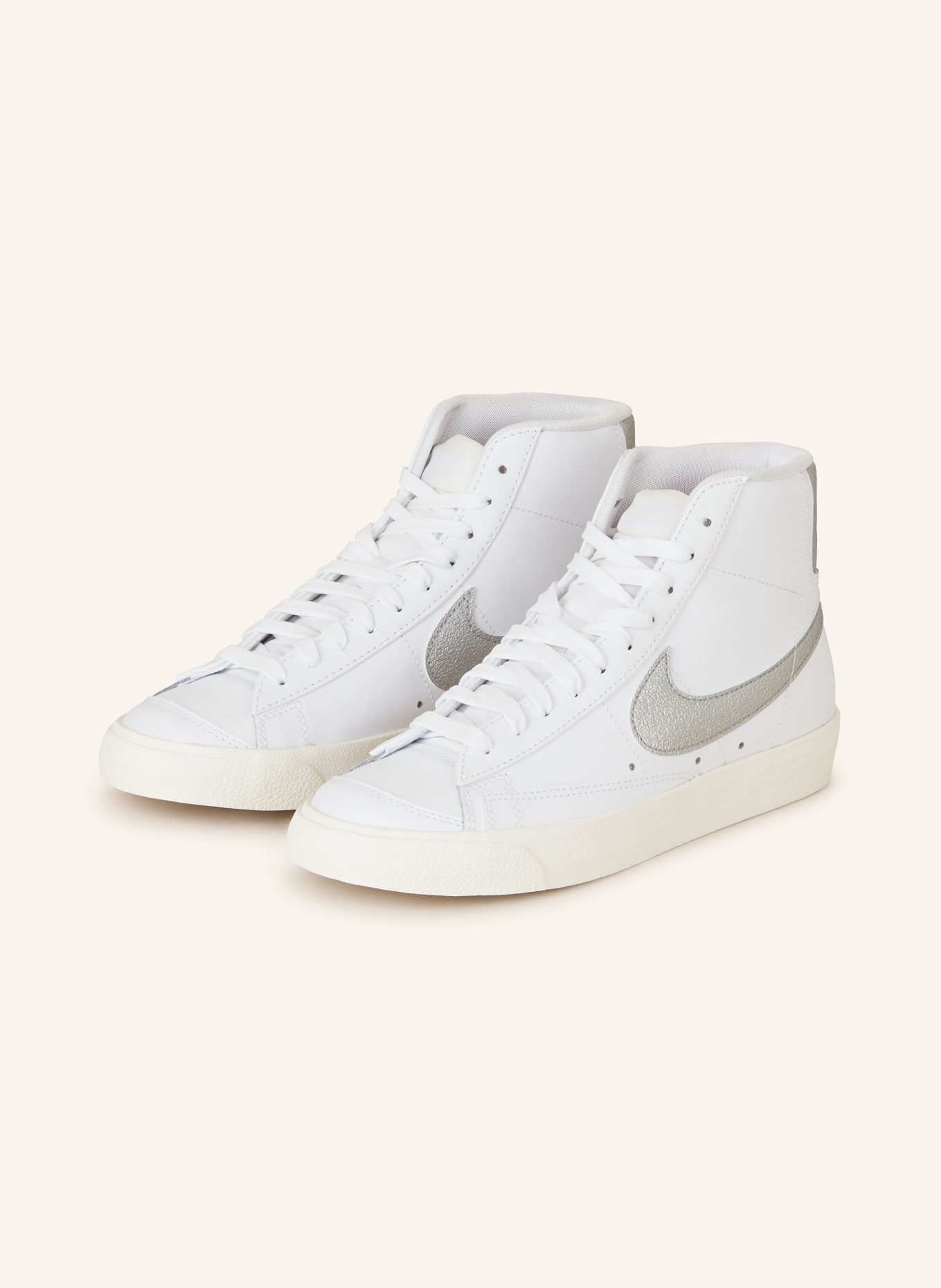 Nike Wysokie sneakersy BLAZER MID`77, Kolor: BIAŁY/ SREBRNY (Obrazek 1)