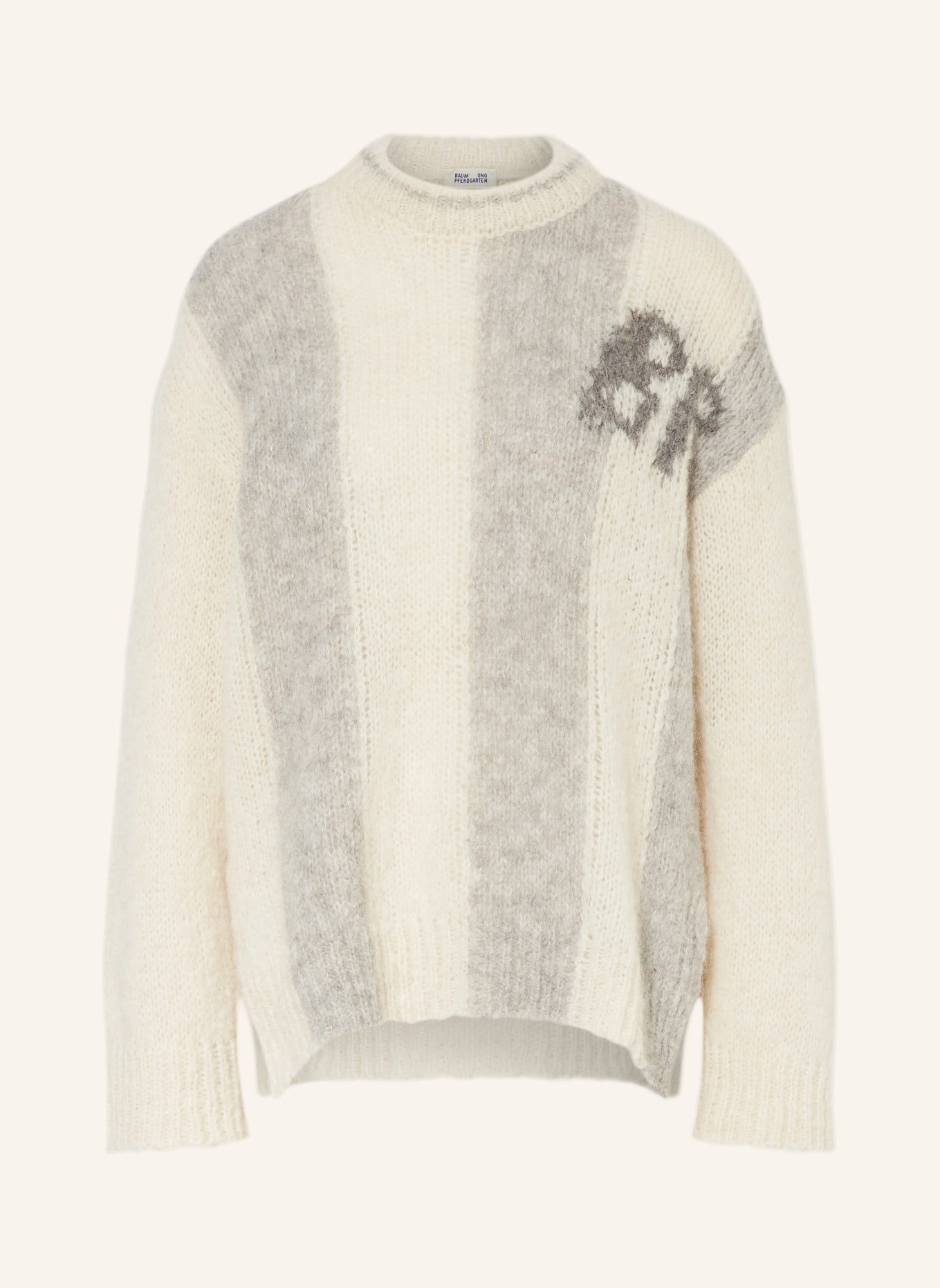 BAUM UND PFERDGARTEN Alpaca sweater CHARVI in cream/ light gray