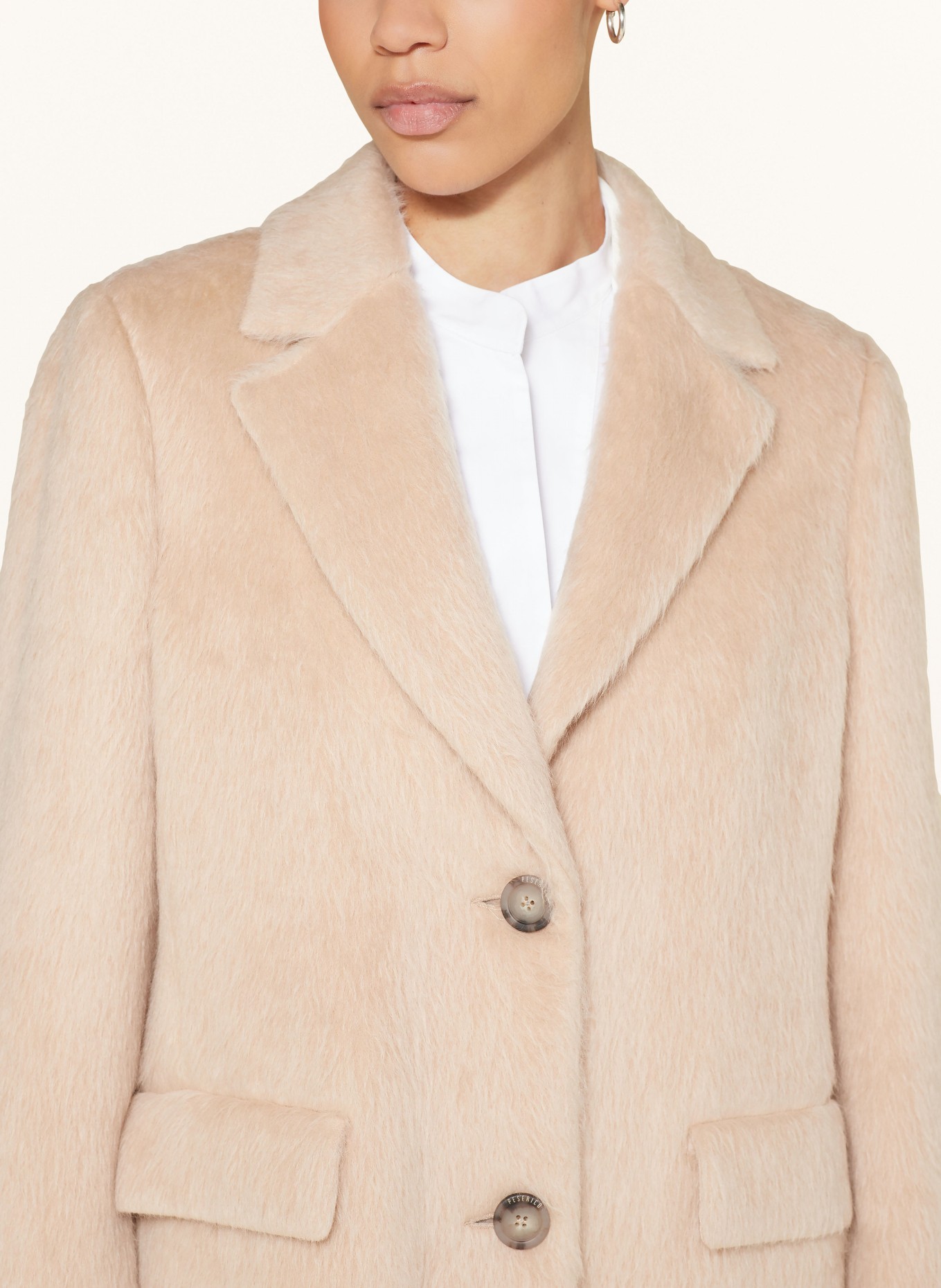 PESERICO Alpaca coat, Color: BEIGE (Image 4)