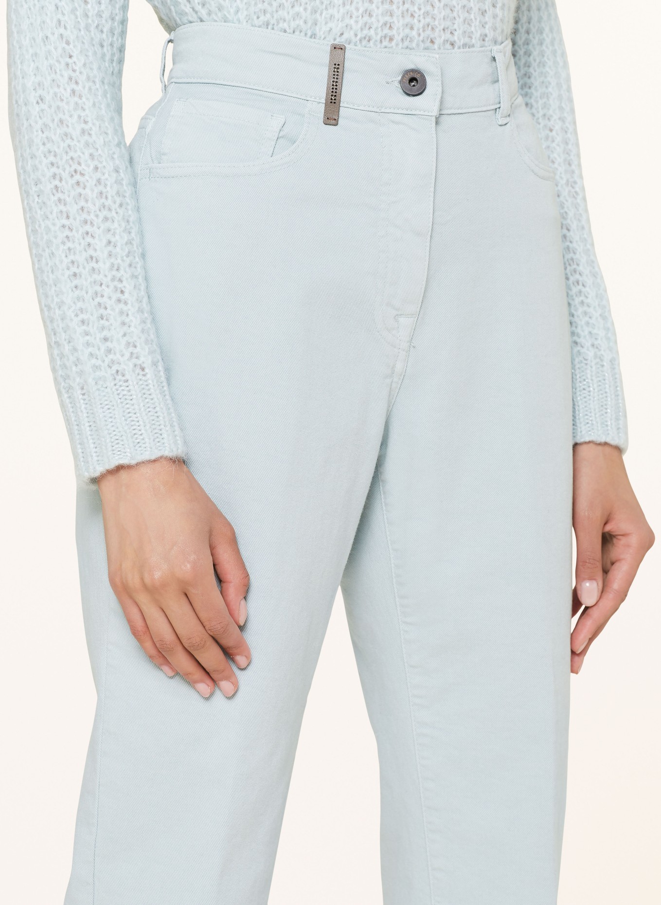 PESERICO Jeansy straight: 832 Springwater green