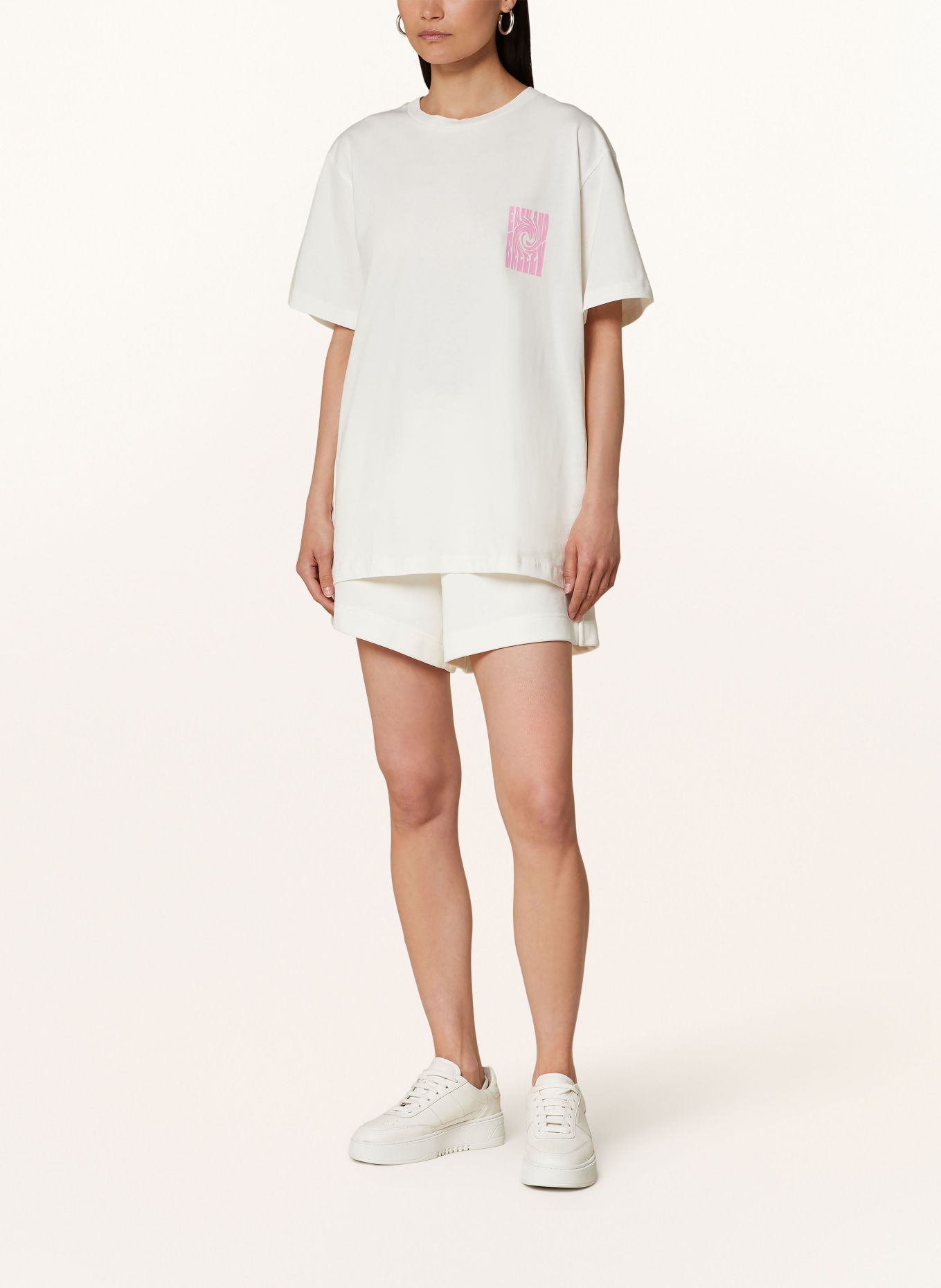 OH APRIL T-shirt BOYFRIEND, Color: WHITE/ PINK (Image 3)