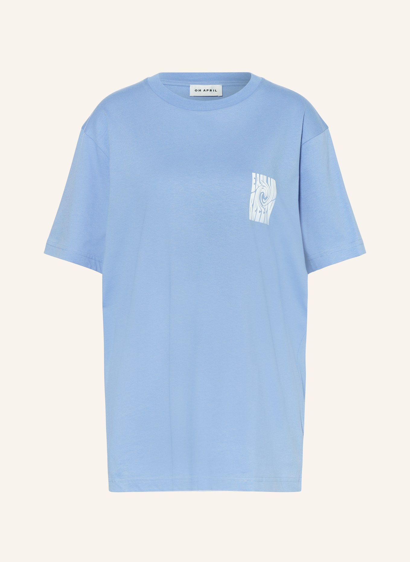 OH APRIL T-shirt BOYFRIEND, Color: BLUE/ WHITE (Image 1)