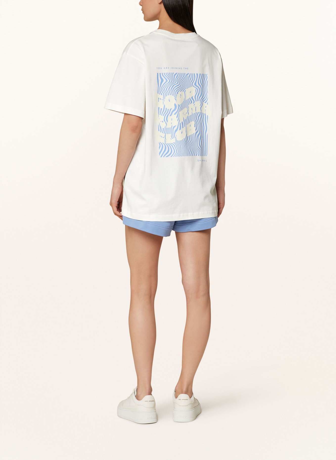 OH APRIL T-Shirt GOOD KARMA CLUB, Farbe: WEISS/ HELLBLAU (Bild 2)