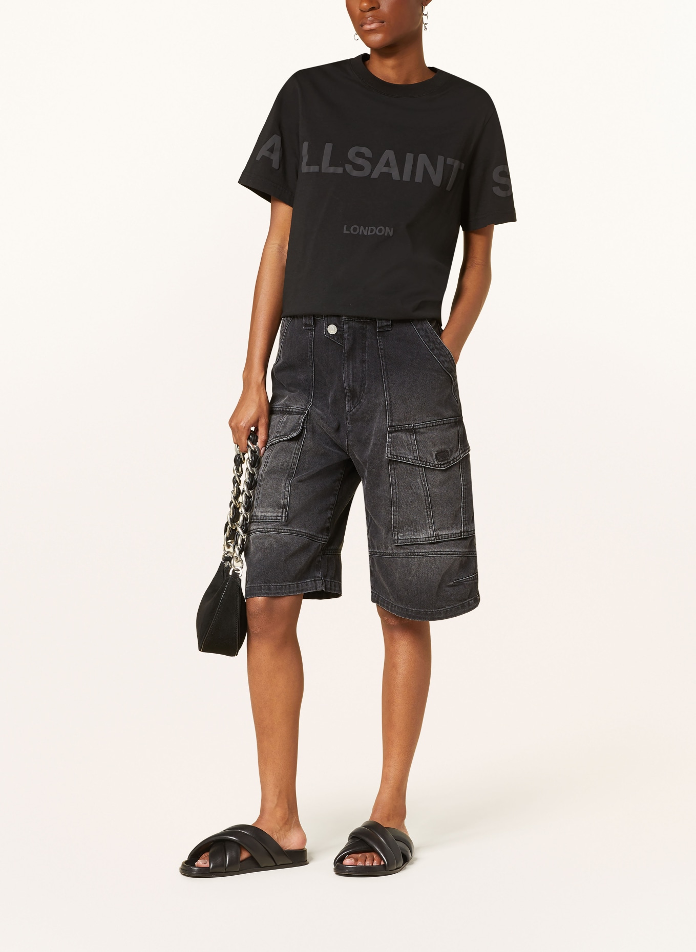 ALLSAINTS T-shirt LISA, Kolor: CZARNY (Obrazek 2)