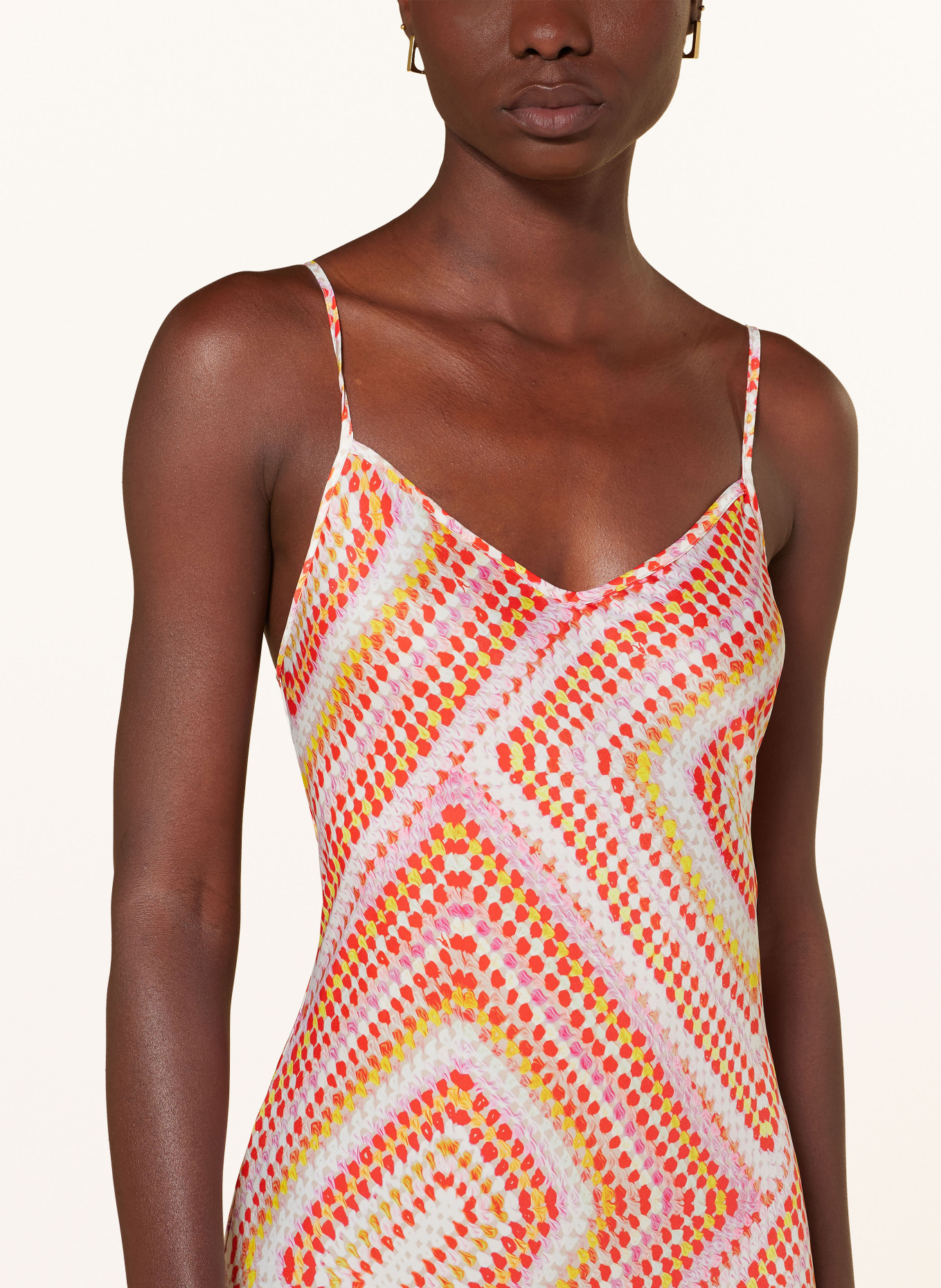 ALLSAINTS Dress BRYONY LUISA, Color: RED/ WHITE/ YELLOW (Image 4)