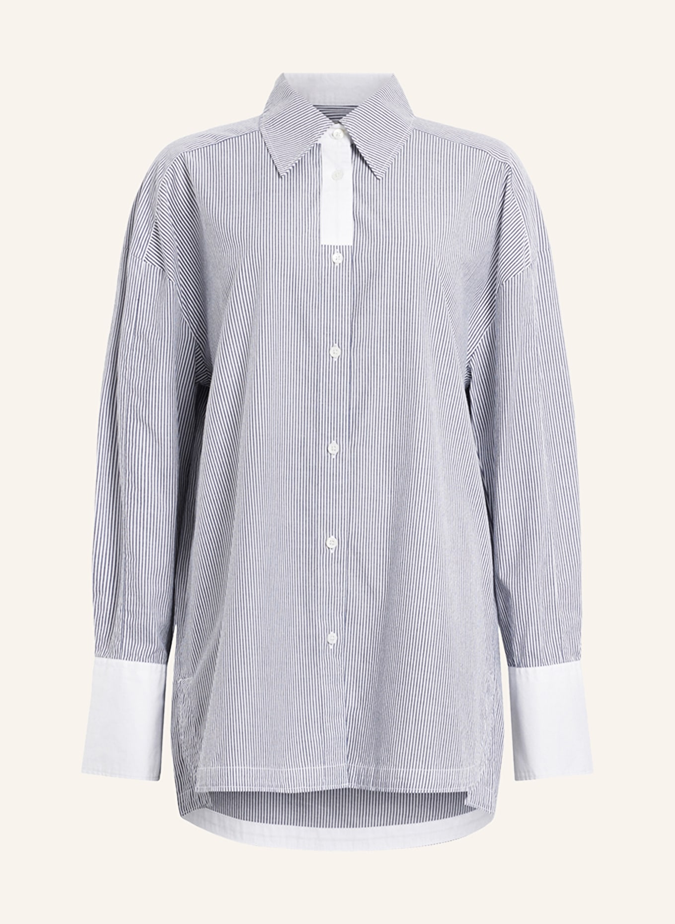 ALLSAINTS Shirt blouse KARINA, Color: DARK BLUE/ WHITE (Image 1)