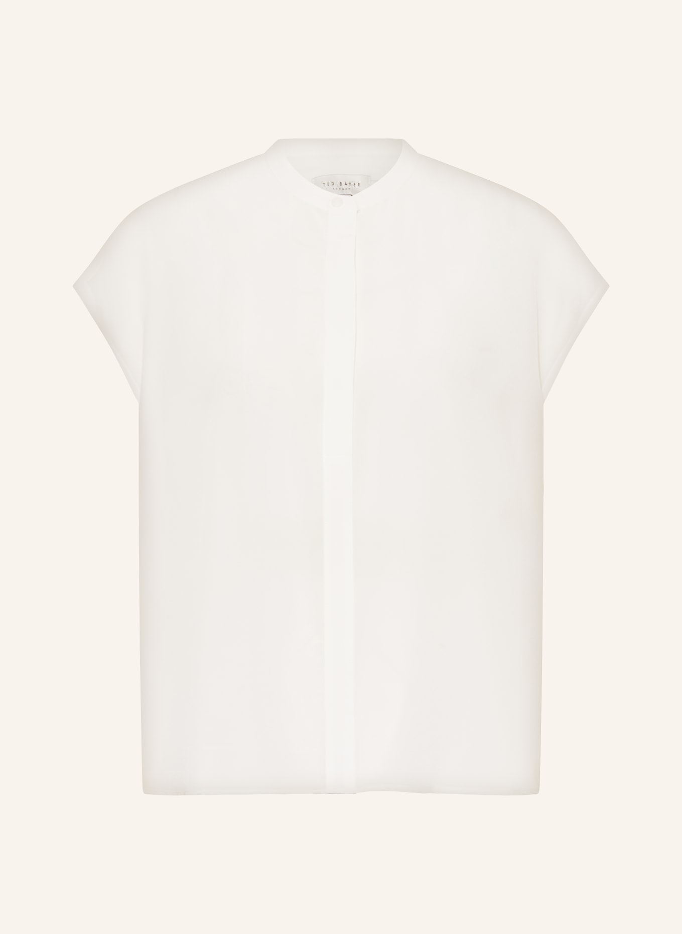 TED BAKER Bluzka bez rękawów MIYOKOE z jedwabiu, Kolor: ECRU (Obrazek 1)