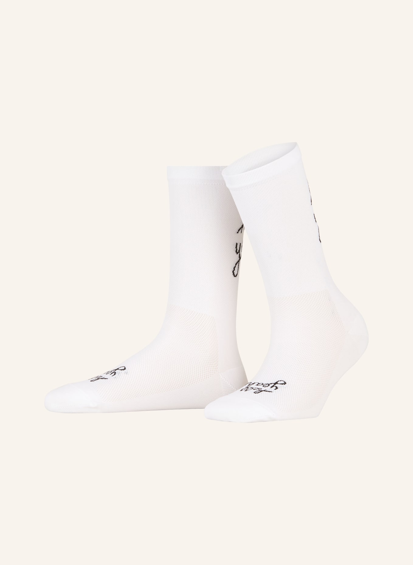 FINGERSCROSSED Cycling socks HELL YEAH 3.0, Color: WHITE (Image 1)