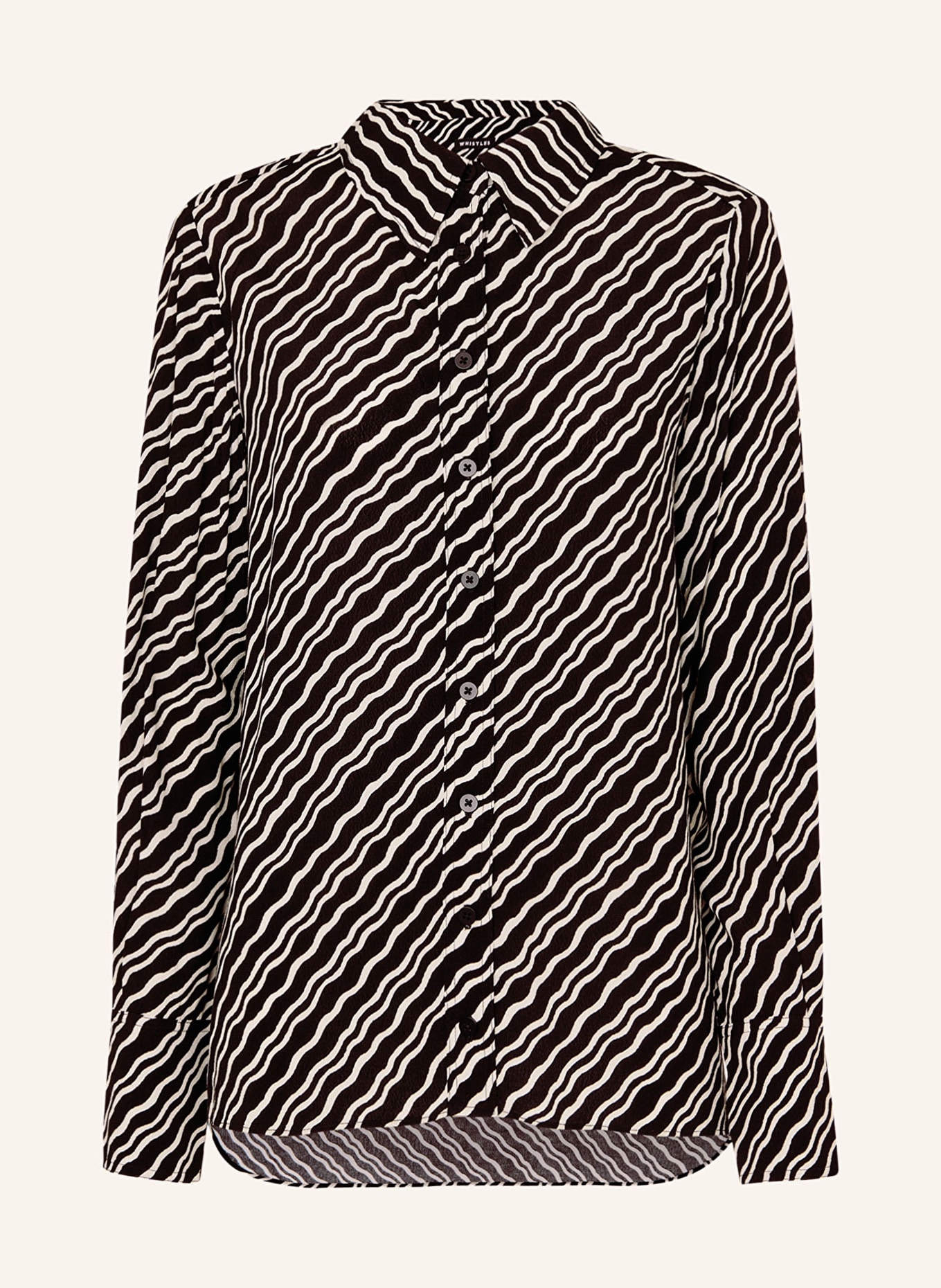 WHISTLES Shirt blouse, Color: BLACK/ WHITE (Image 1)