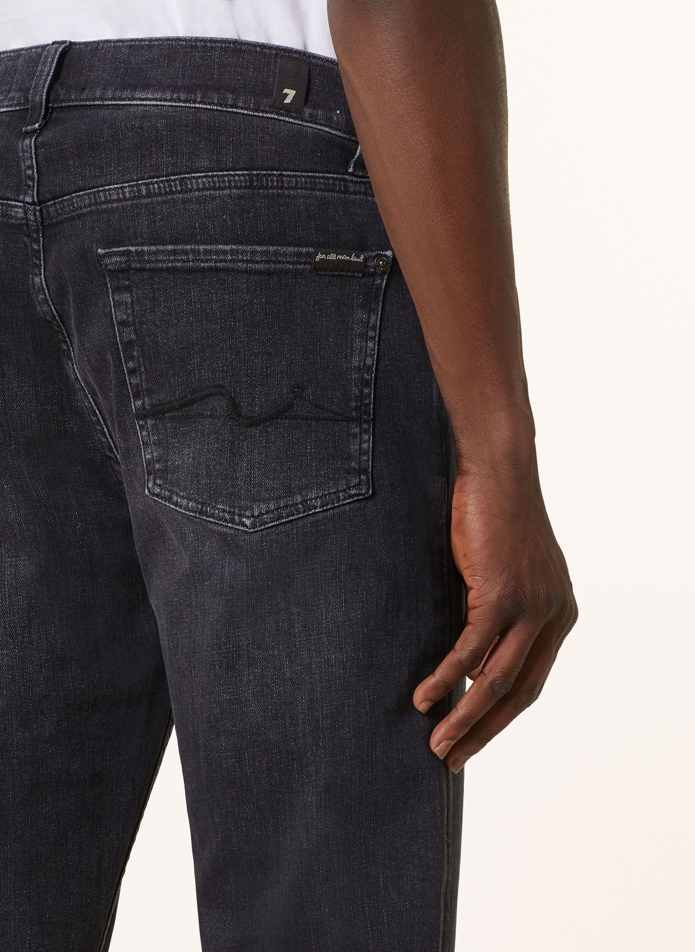 7 for all mankind Jeans SLIMMY EARTHKIND Slim Straight Fit, Farbe: SCHWARZ (Bild 6)