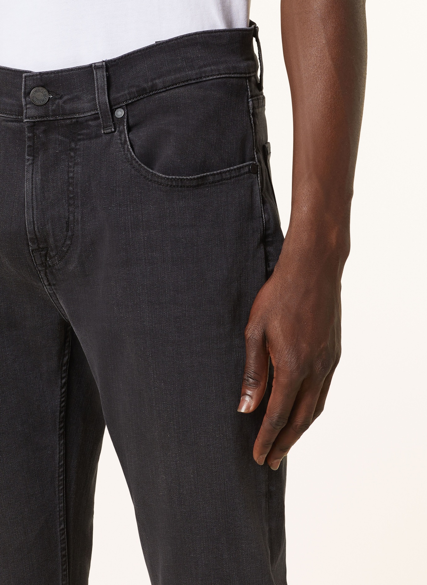 7 for all mankind Jeans SLIMMY TAPERED modern slim fit, Color: BLACK (Image 5)