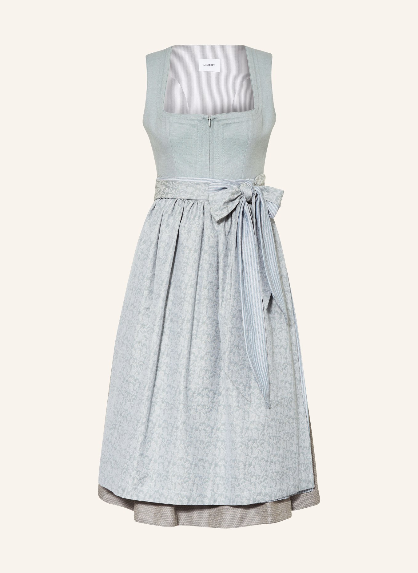 LIMBERRY Sukienka bawarska CLAIRE, Kolor: MIĘTOWY/ SZARY/ PETROL (Obrazek 1)