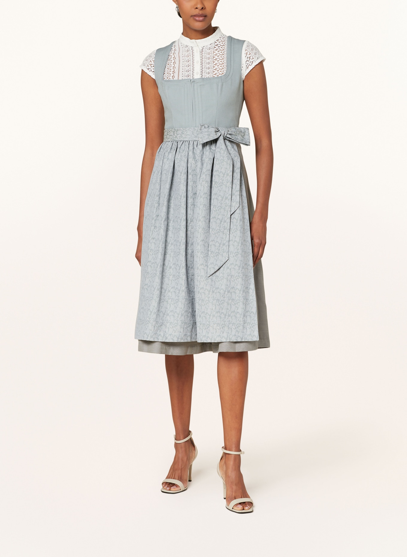 LIMBERRY Sukienka bawarska CLAIRE, Kolor: MIĘTOWY/ SZARY/ PETROL (Obrazek 3)