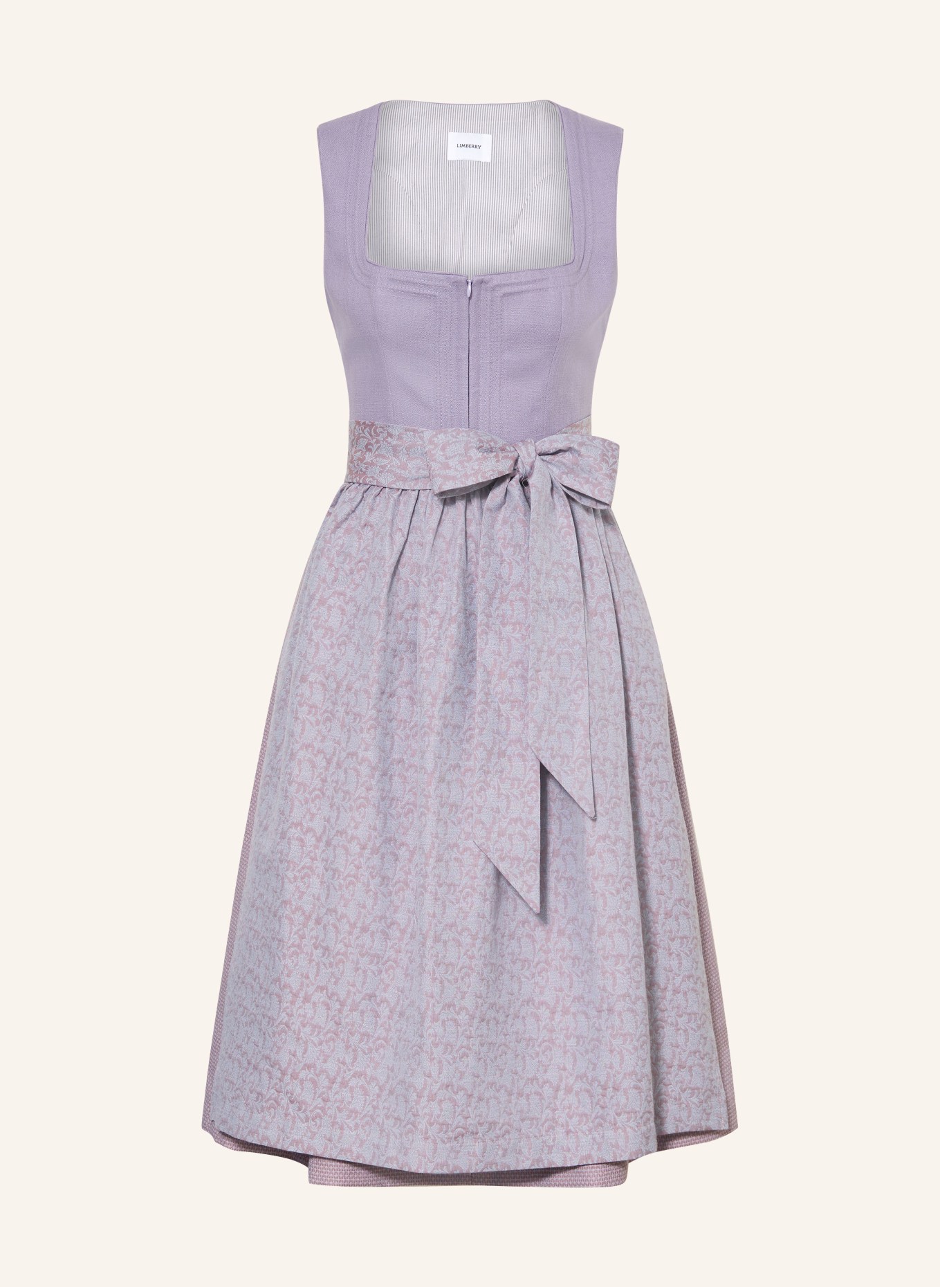 LIMBERRY Sukienka bawarska CLAIRE, Kolor: JASNOFIOLETOWY/ BRUDNY RÓŻ (Obrazek 1)