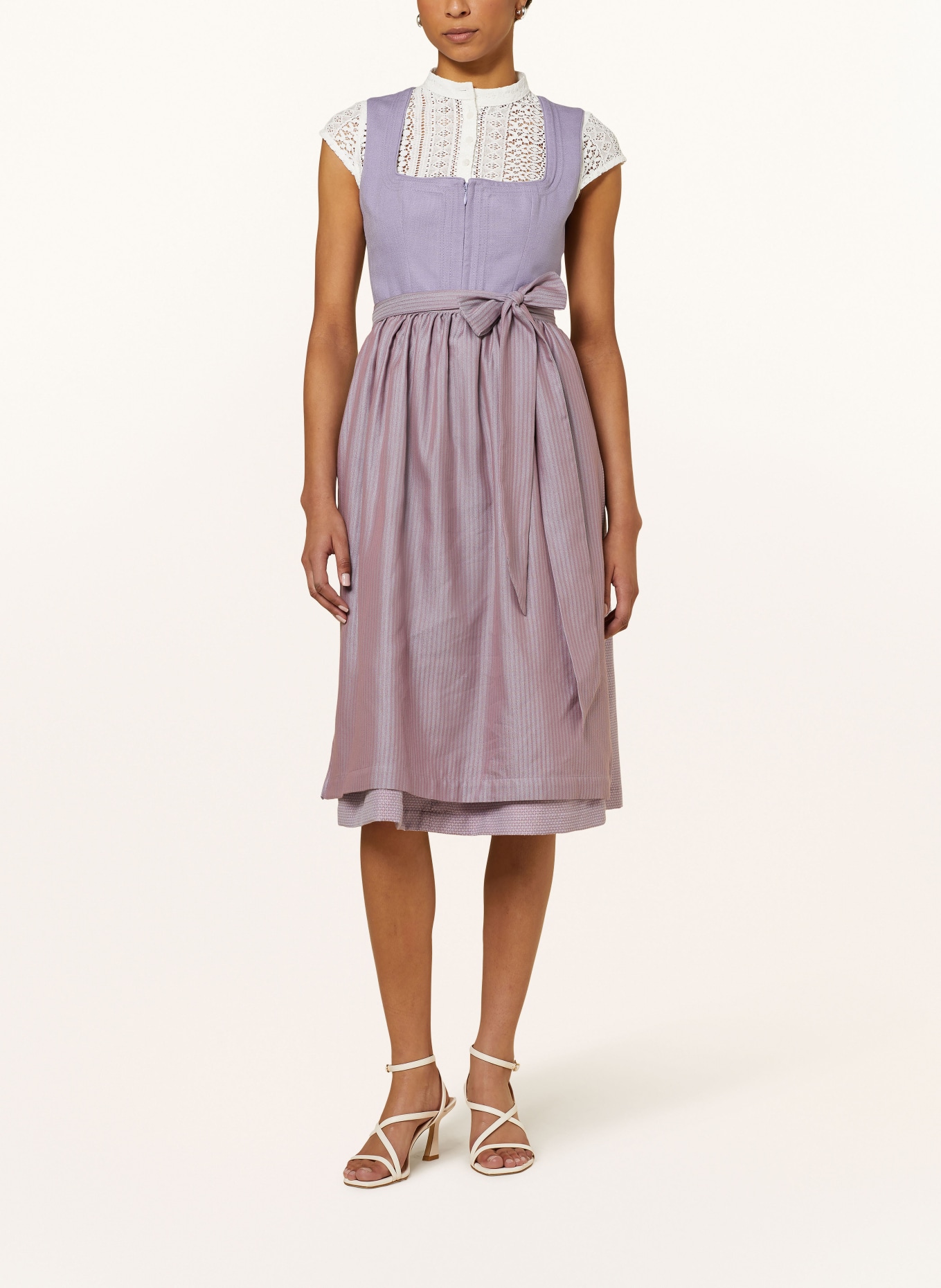 LIMBERRY Sukienka bawarska CLAIRE, Kolor: JASNOFIOLETOWY/ BRUDNY RÓŻ (Obrazek 6)