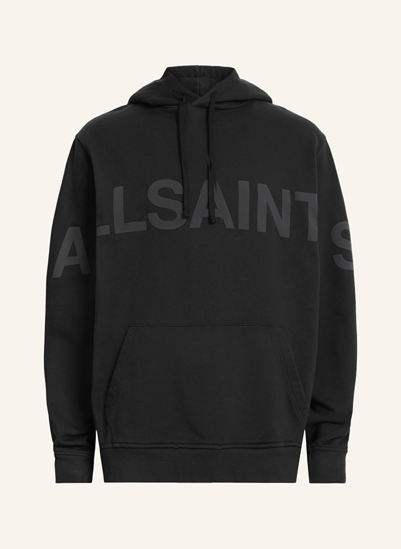 ALLSAINTS Lounge hoodie BIGGY, Color: BLACK/ GRAY (Image 1)