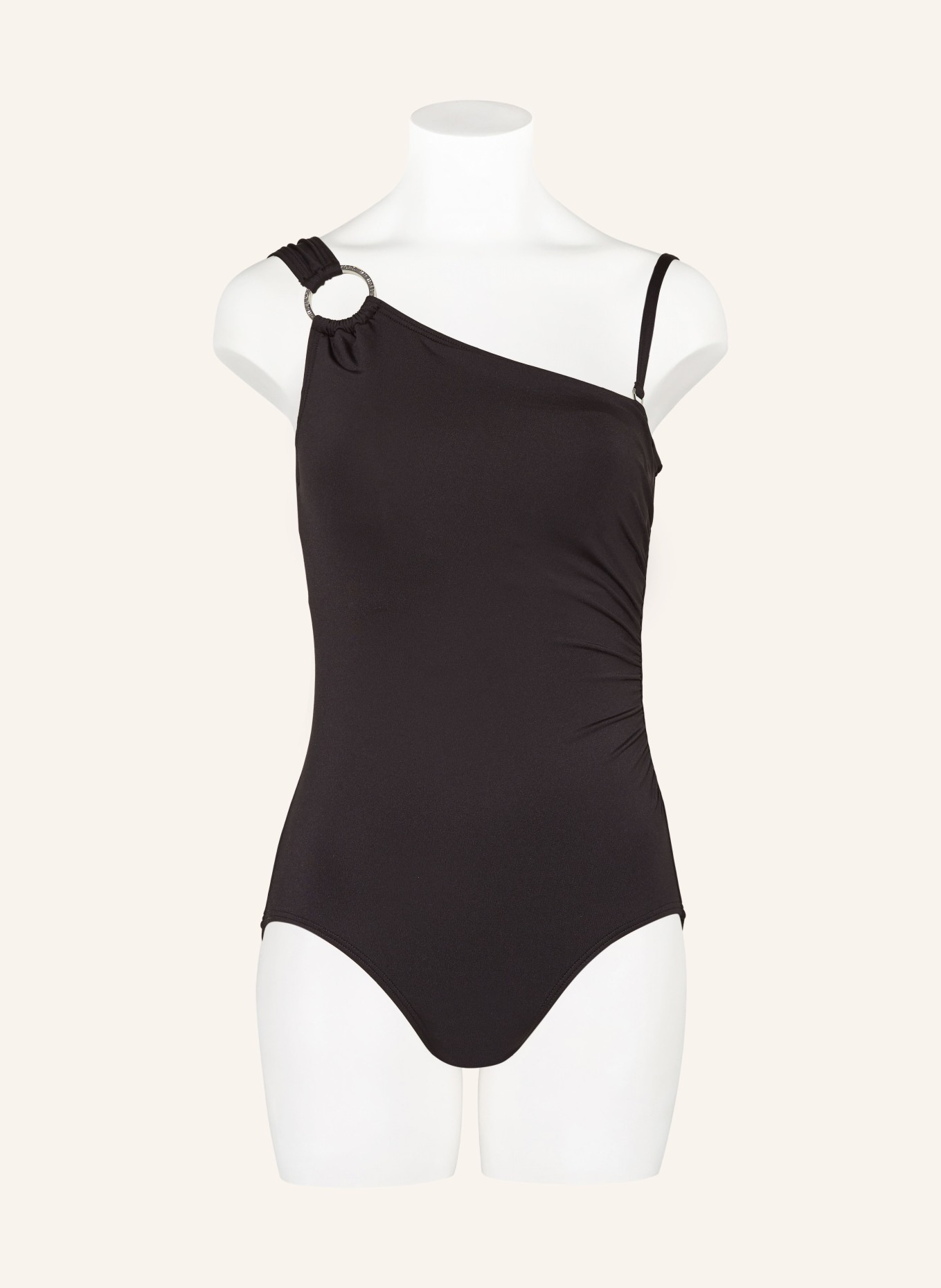 MICHAEL KORS Underwire swimsuit HARDWARE SOLIDS, Color: BLACK (Image 4)