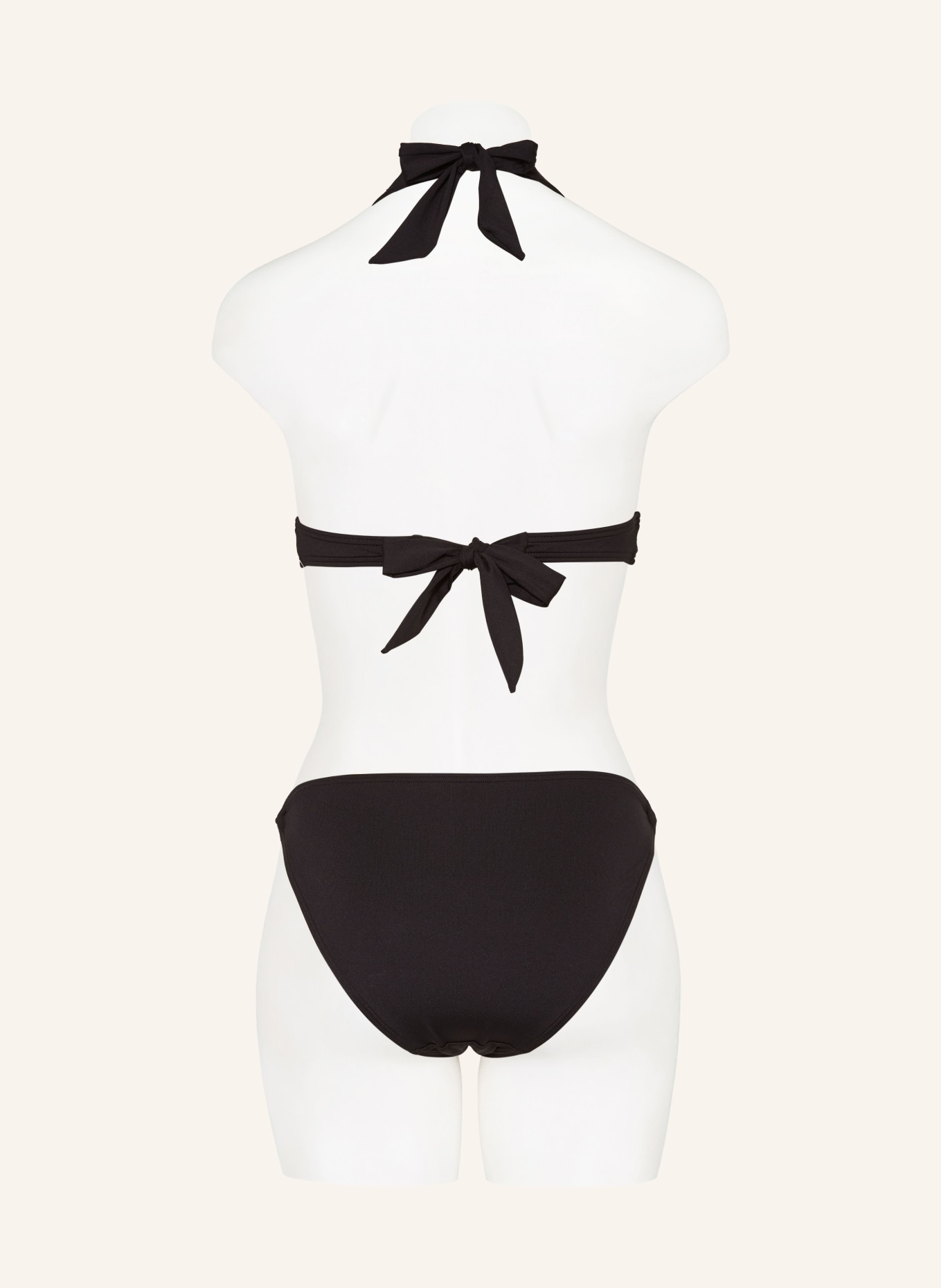 MICHAEL KORS Góra od bikini wiązana na szyi HARDWARE SOLIDS, Kolor: CZARNY (Obrazek 3)