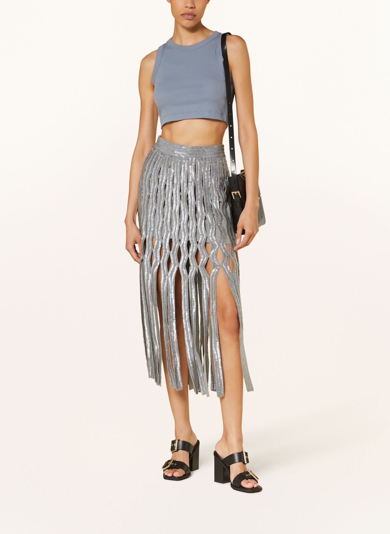 ALLSAINTS Skirt FRANCESCA with sequins, Color: GRAY (Image 2)