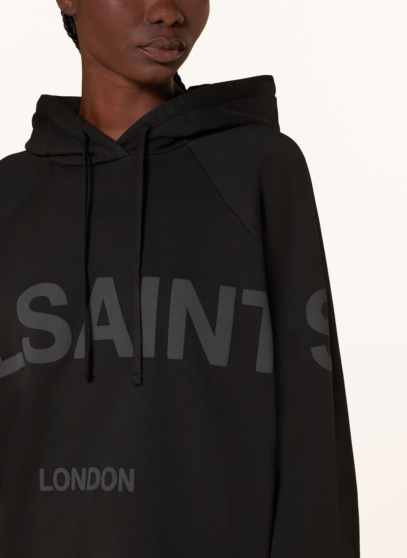 ALLSAINTS Oversized hoodie TALON, Color: BLACK/ GRAY (Image 5)