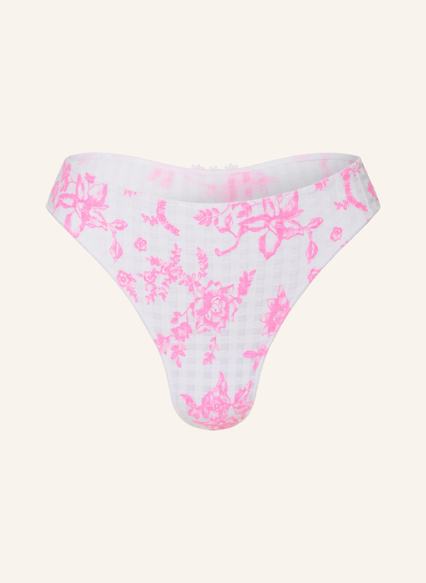 MARIE JO Thong AVERO TINY, Color: WHITE/ NEON PINK (Image 1)