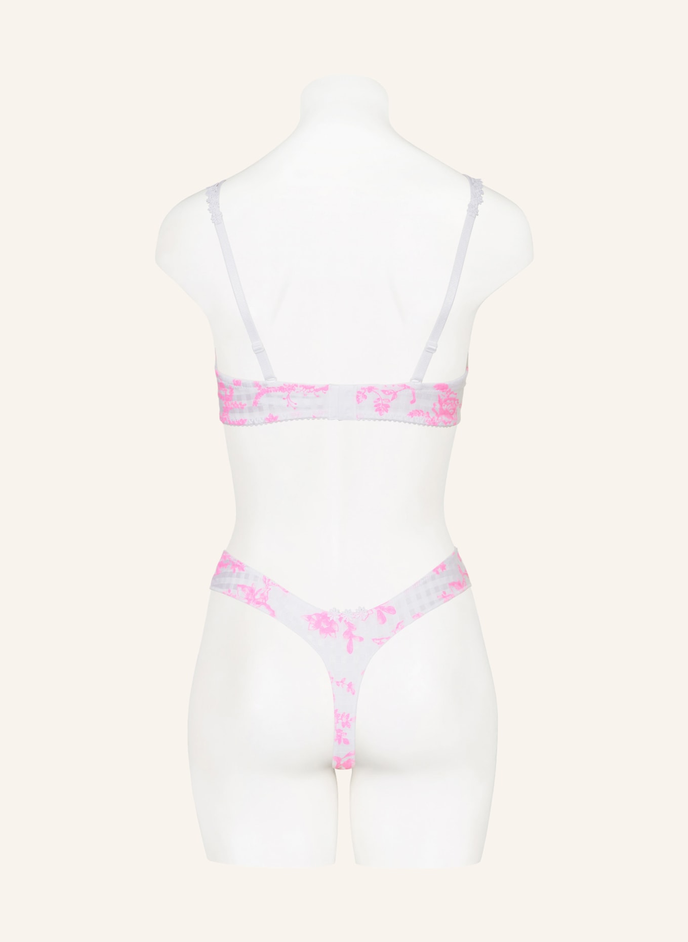 MARIE JO Thong AVERO TINY, Color: WHITE/ NEON PINK (Image 3)