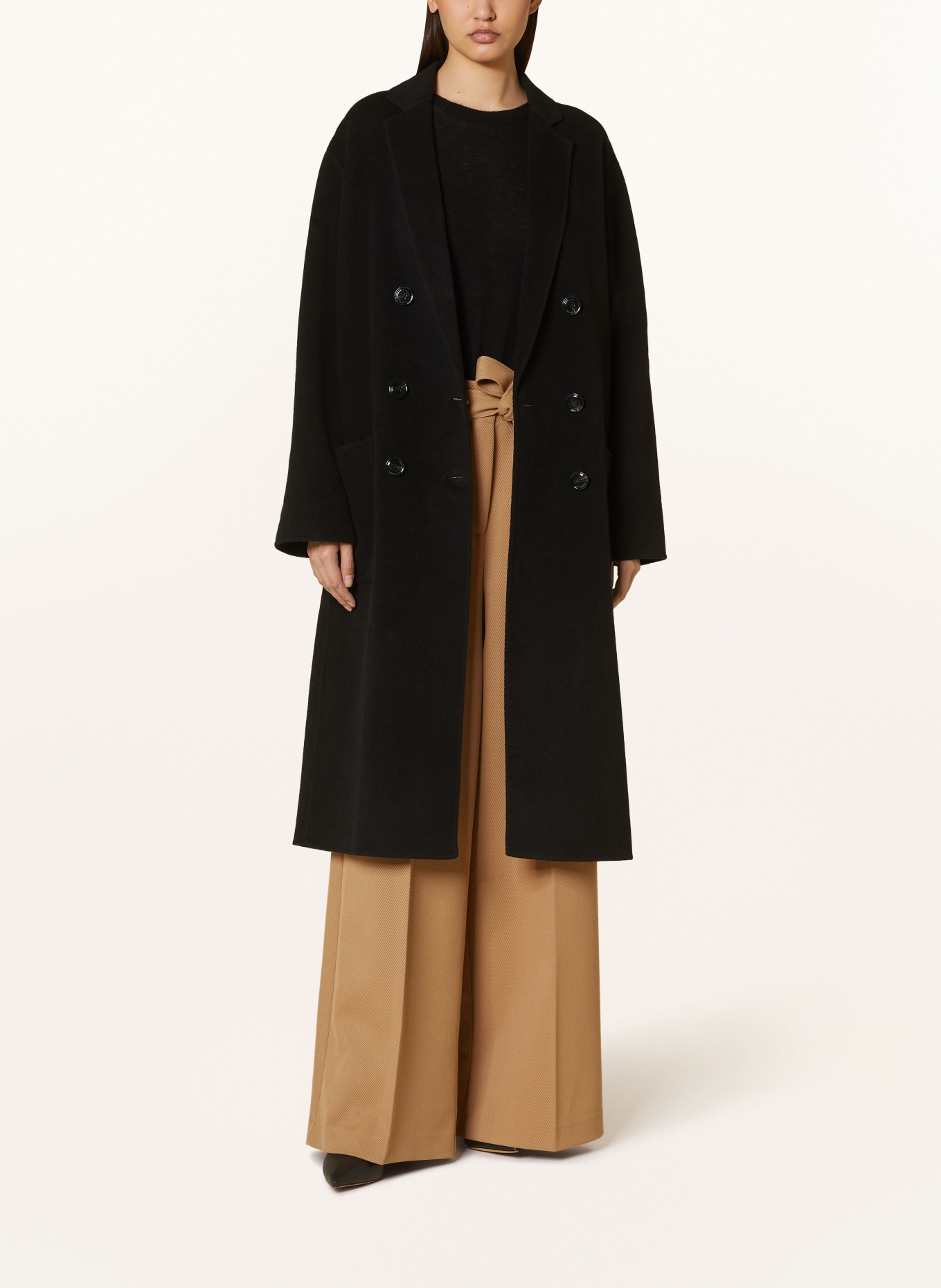MAX & Co. Wool coat ELEMENTO, Color: BLACK (Image 2)