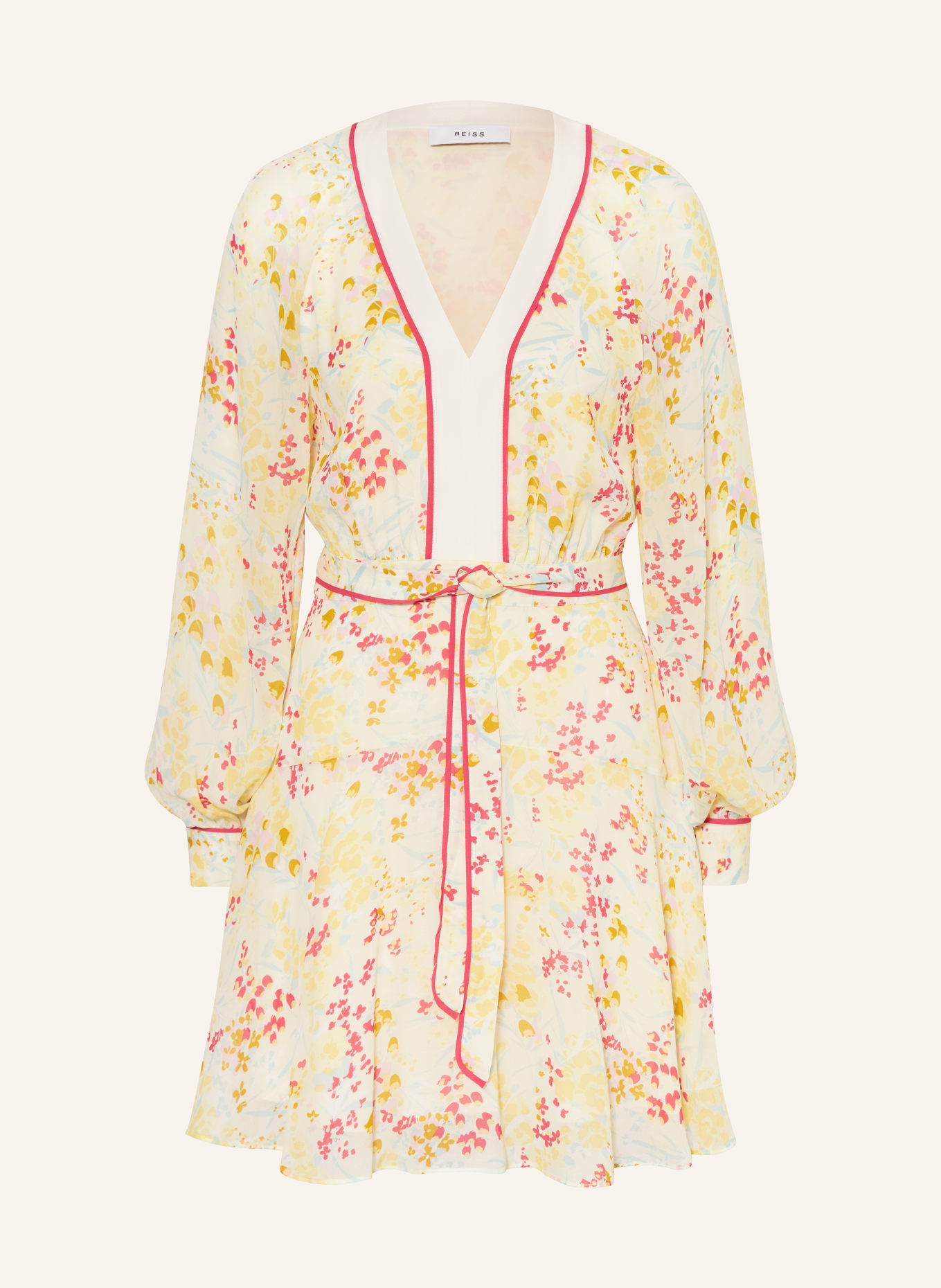 REISS Dress MOLLY, Color: YELLOW/ LIGHT YELLOW/ PINK (Image 1)