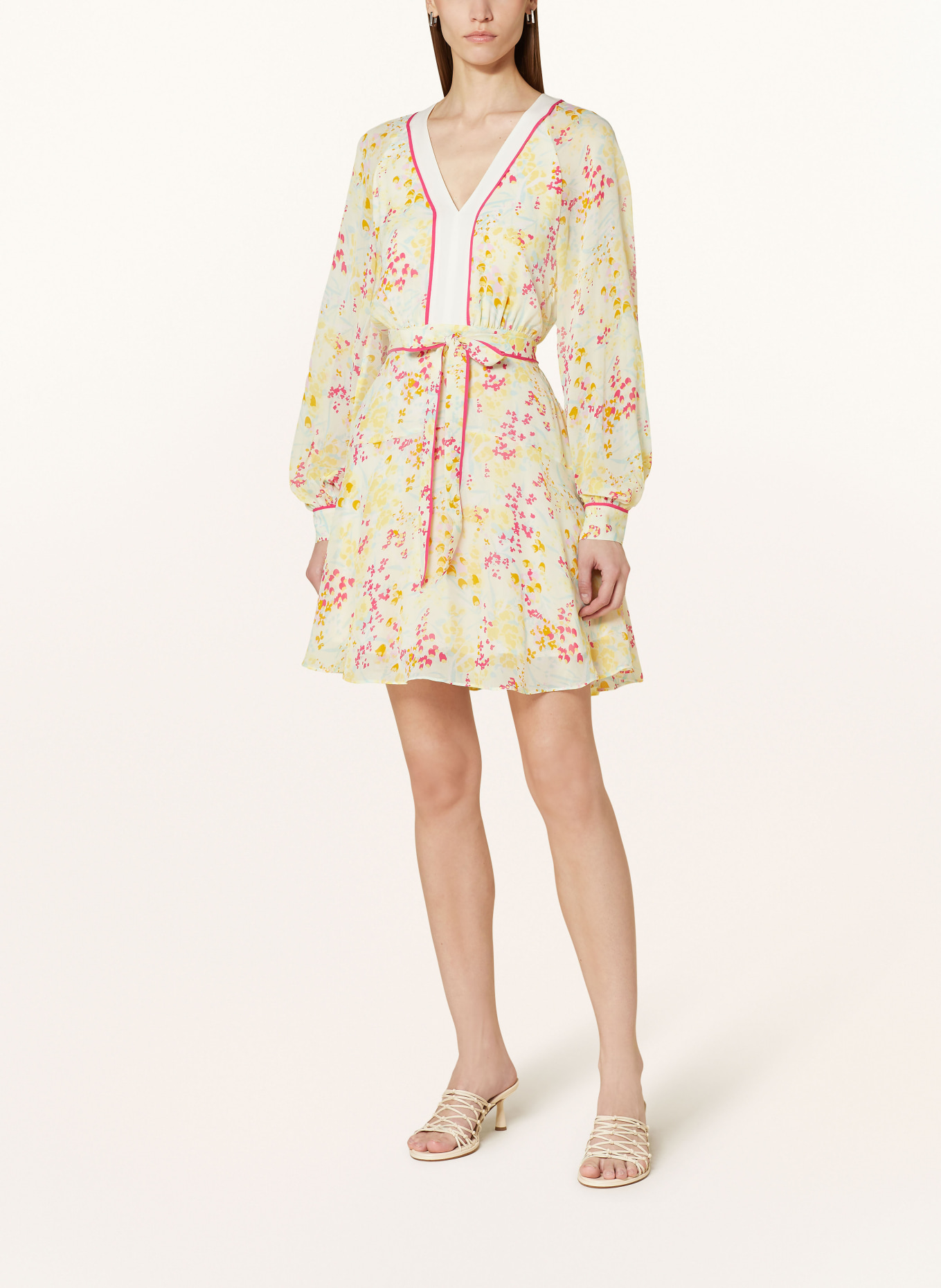REISS Dress MOLLY, Color: YELLOW/ LIGHT YELLOW/ PINK (Image 2)