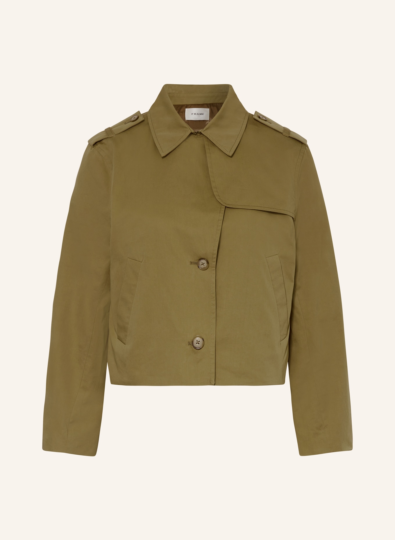 FRAME Cropped trench coat, Color: KHAKI (Image 1)