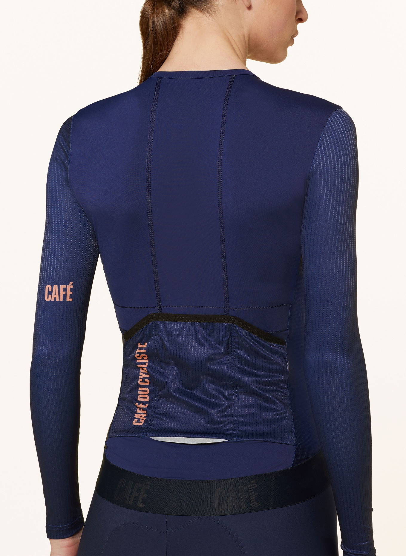 CAFÉ DU CYCLISTE Cycling jersey ROXANE, Color: DARK BLUE (Image 4)