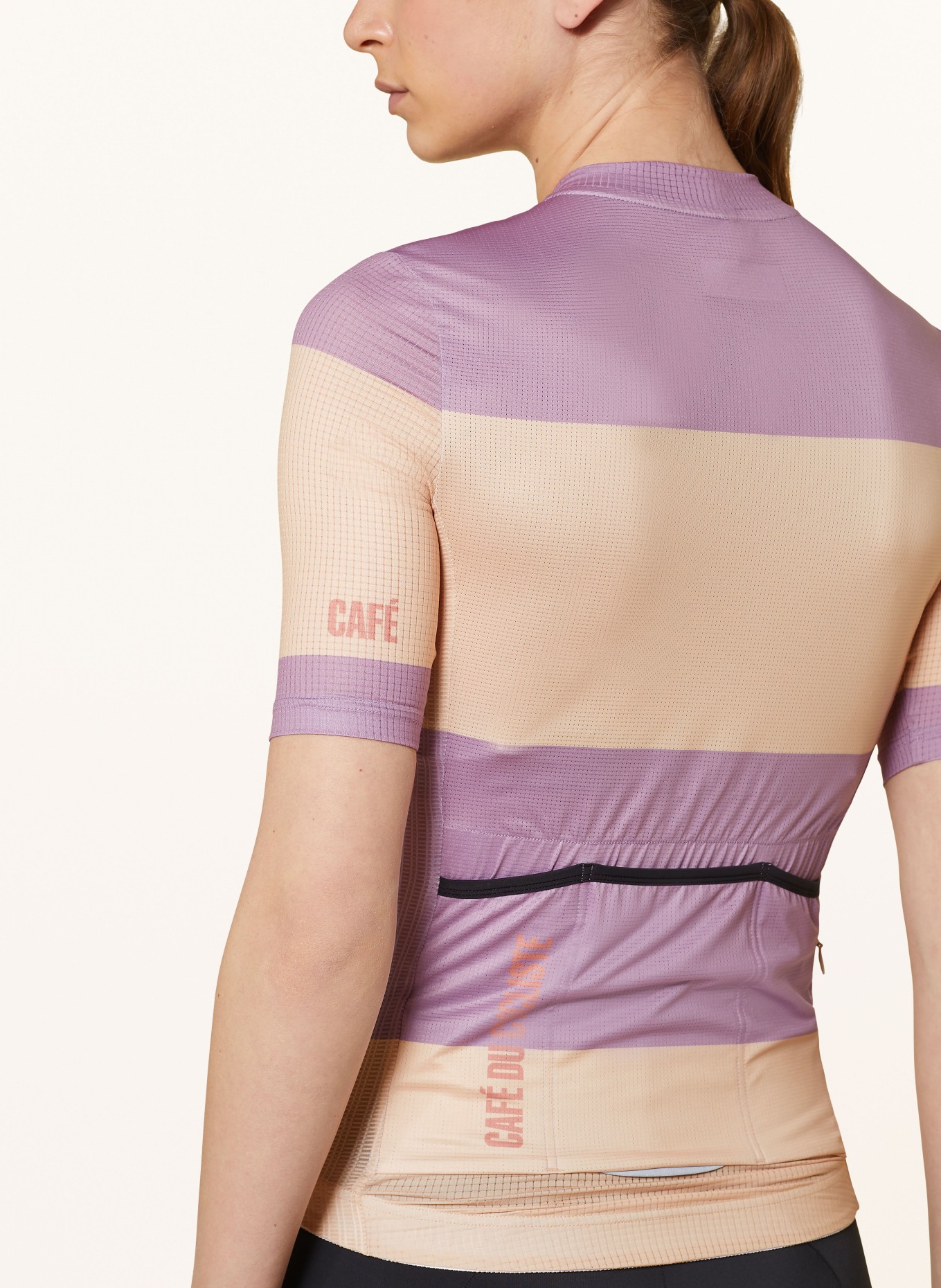 CAFÉ DU CYCLISTE Cycling jacket ANGELINE, Color: PURPLE/ LIGHT ORANGE (Image 4)