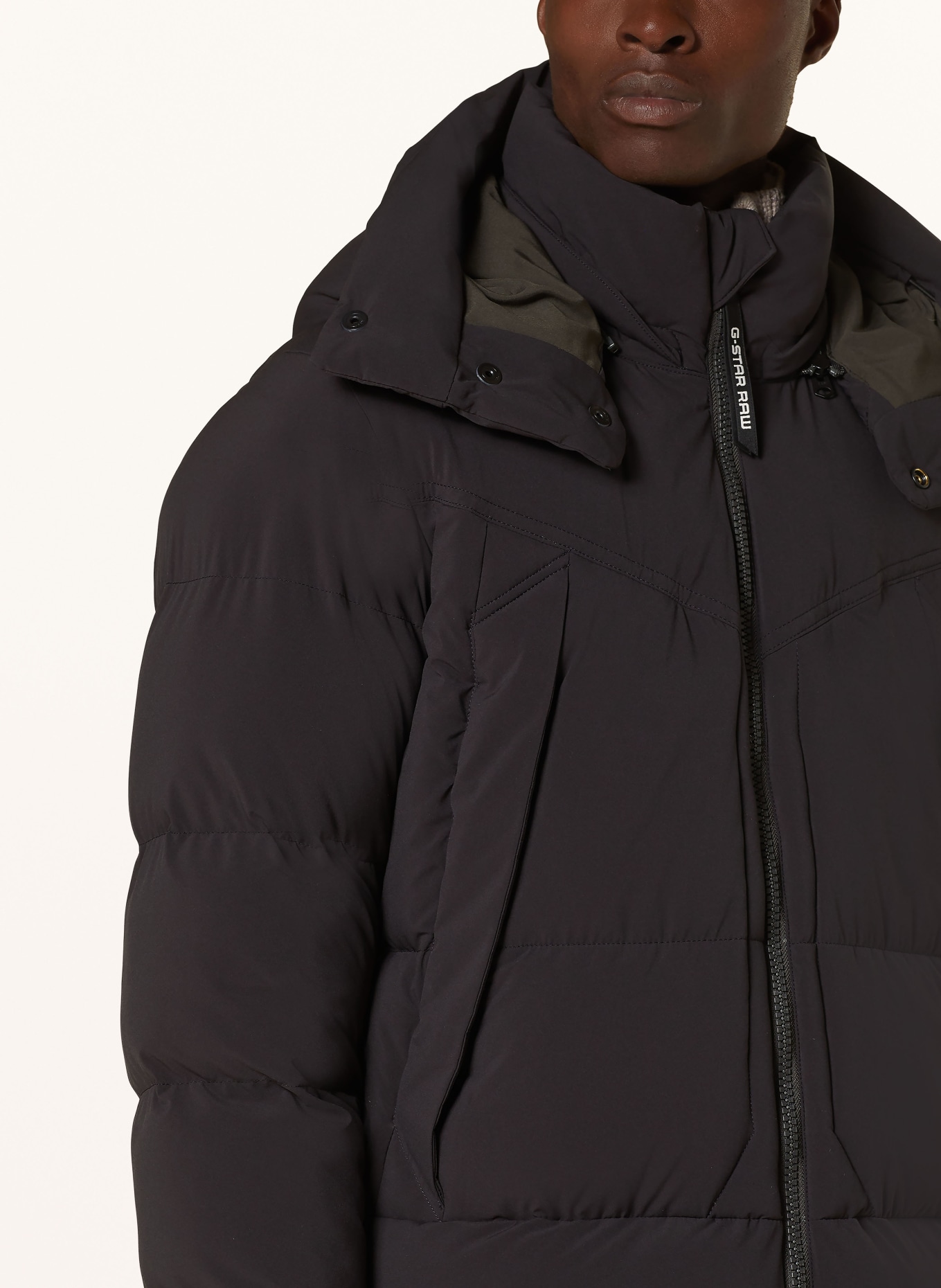 G-Star Quilted jacket G-WHISTLER with detachable hood, Color: BLACK (Image 5)
