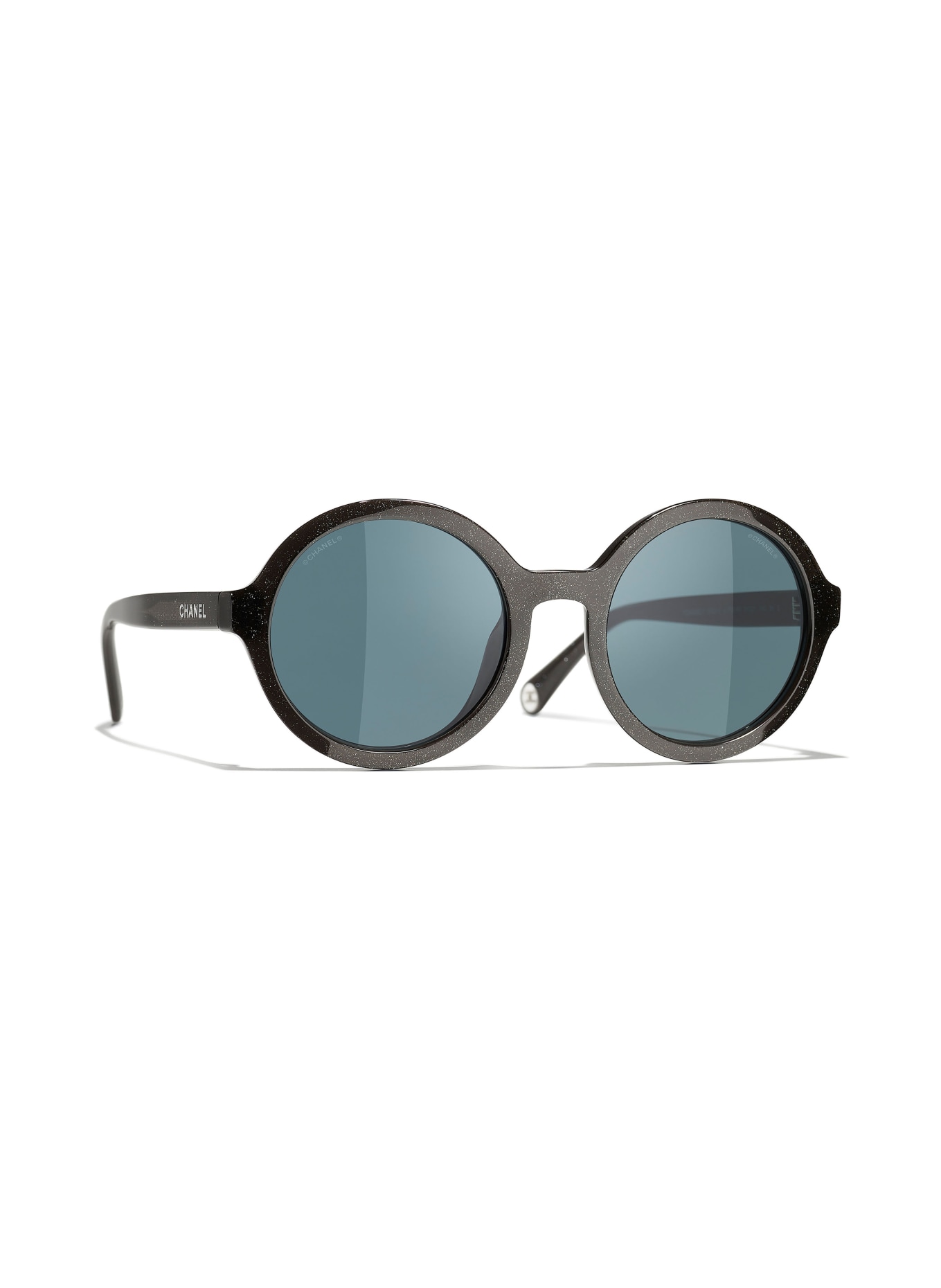 CHANEL Runde Sonnenbrille: 1756R5 - SCHWARZ/ BLAU