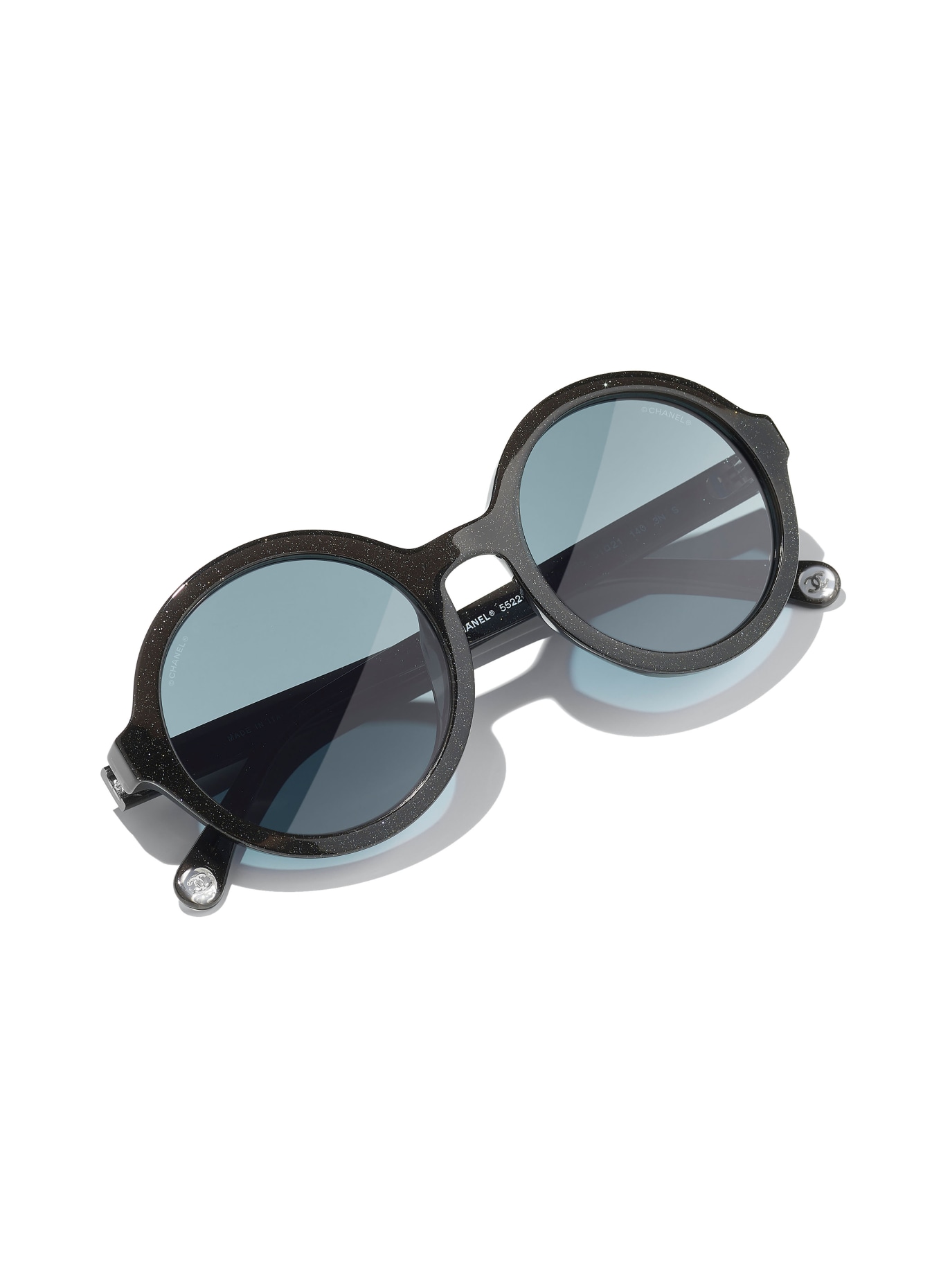 CHANEL Runde Sonnenbrille: 1756R5 - SCHWARZ/ BLAU