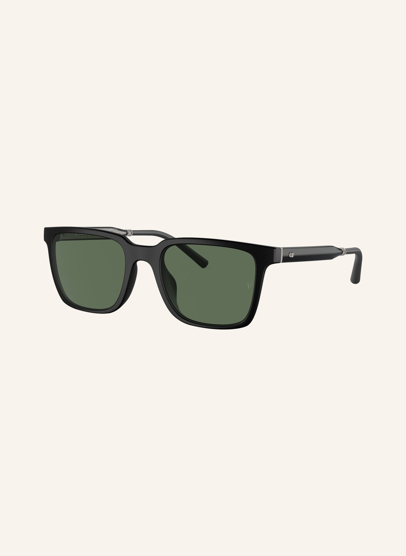 OLIVER PEOPLES Sunglasses OV5553SU MR FEDERER, Color: 70019A - BLACK MATTE/ GREEN (Image 1)