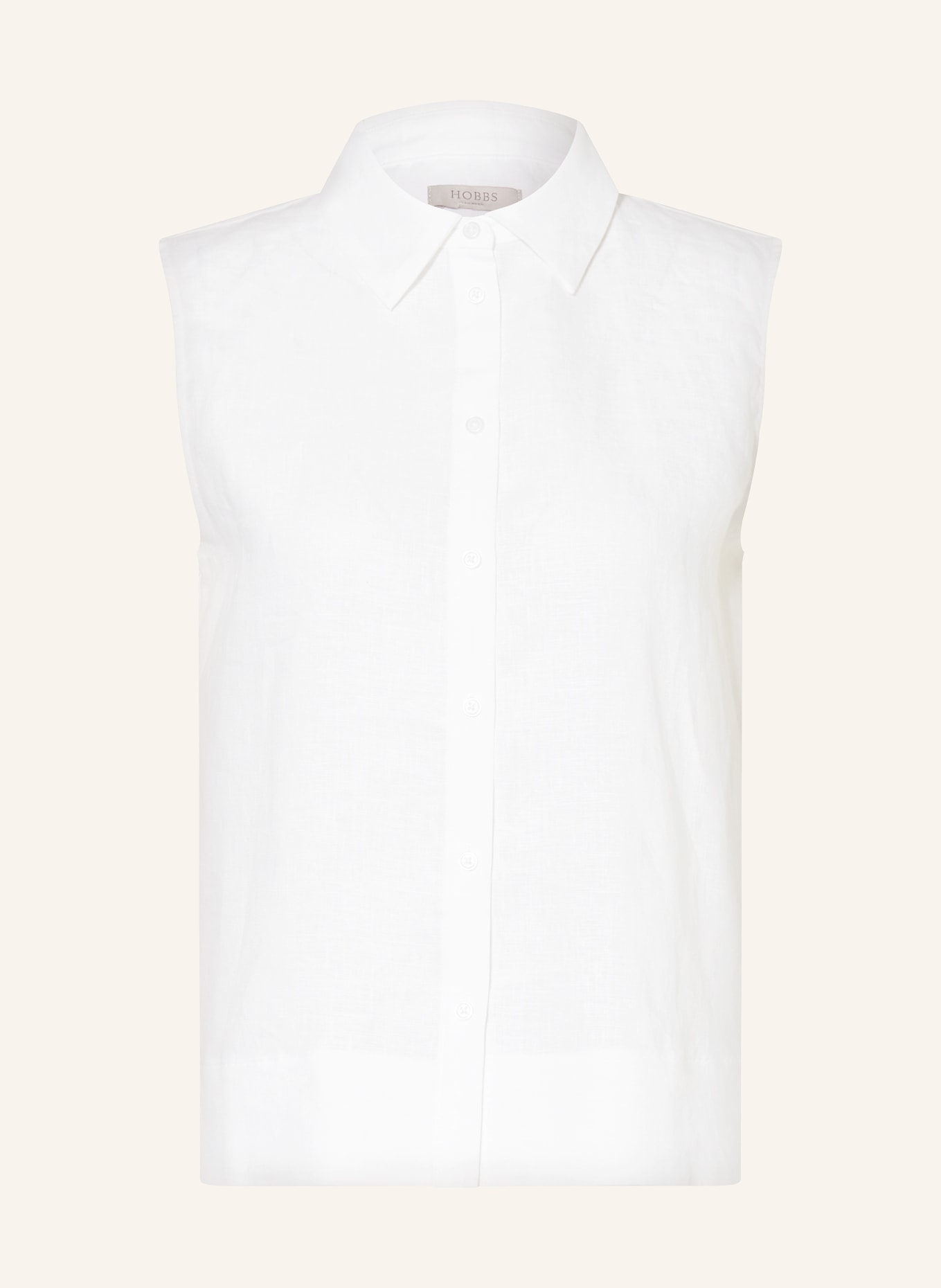 HOBBS Blouse top SALEM made of linen, Color: WHITE (Image 1)
