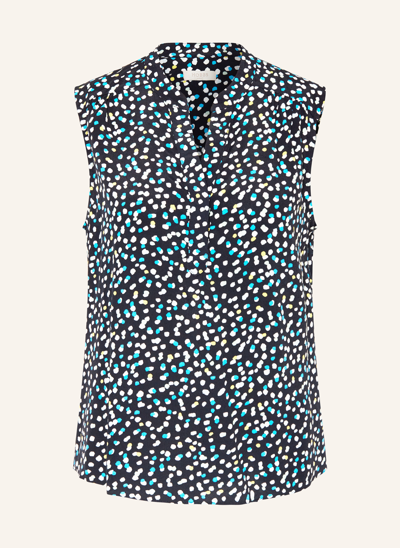 HOBBS Blouse top, Color: DARK BLUE/ WHITE/ TURQUOISE (Image 1)