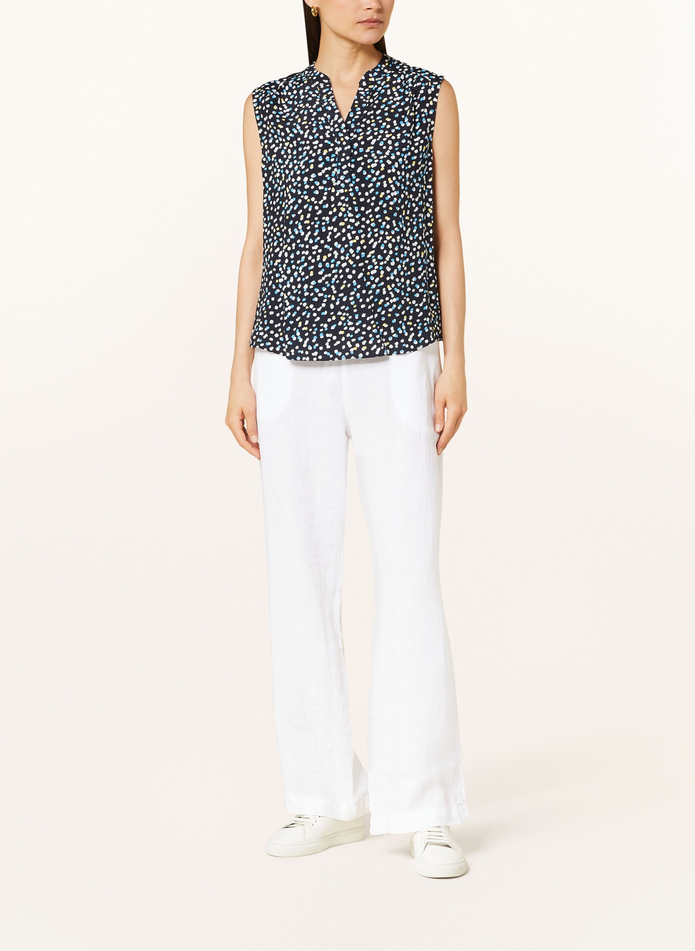 HOBBS Blouse top, Color: DARK BLUE/ WHITE/ TURQUOISE (Image 2)