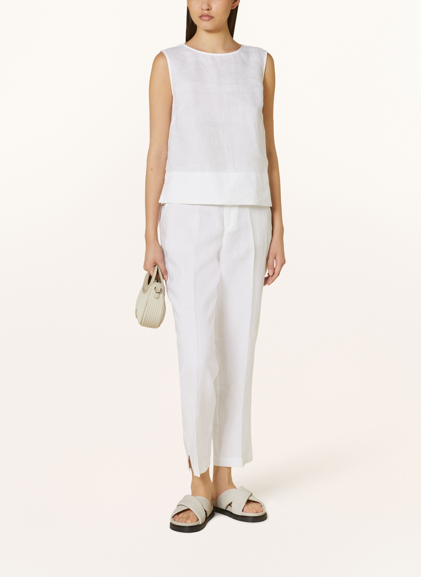 HOBBS Blouse top MALINDI in linen, Color: WHITE (Image 2)