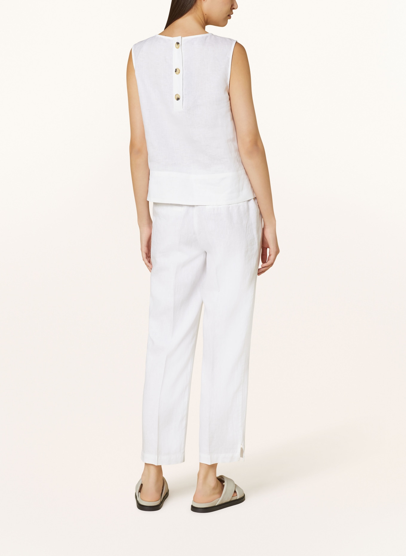 HOBBS Blouse top MALINDI in linen, Color: WHITE (Image 3)