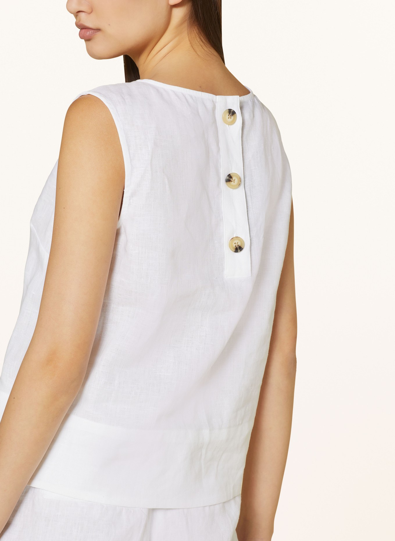 HOBBS Blouse top MALINDI in linen, Color: WHITE (Image 4)