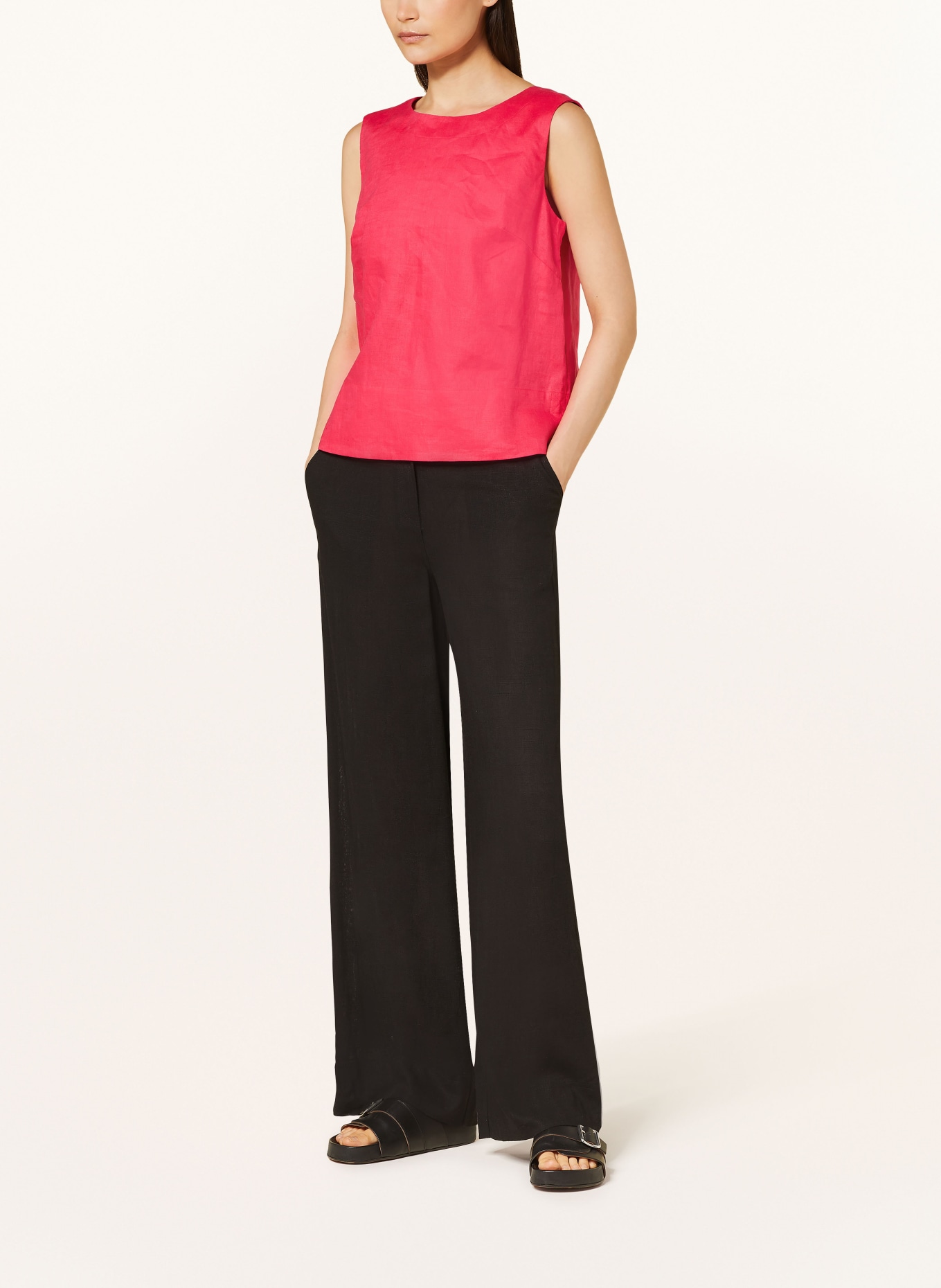 HOBBS Blouse top MALINDI in linen, Color: PINK (Image 2)