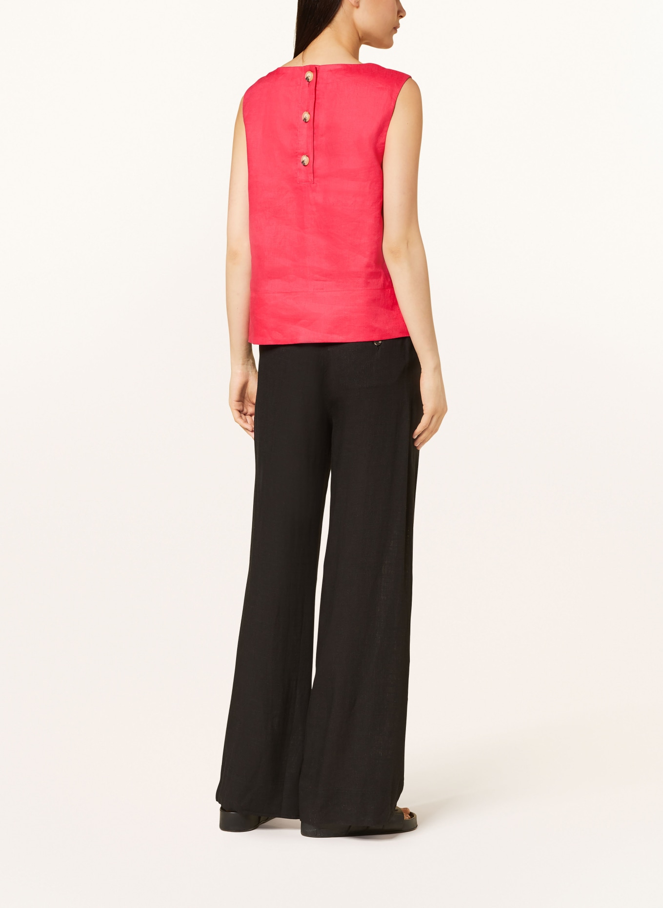 HOBBS Blouse top MALINDI in linen, Color: PINK (Image 3)