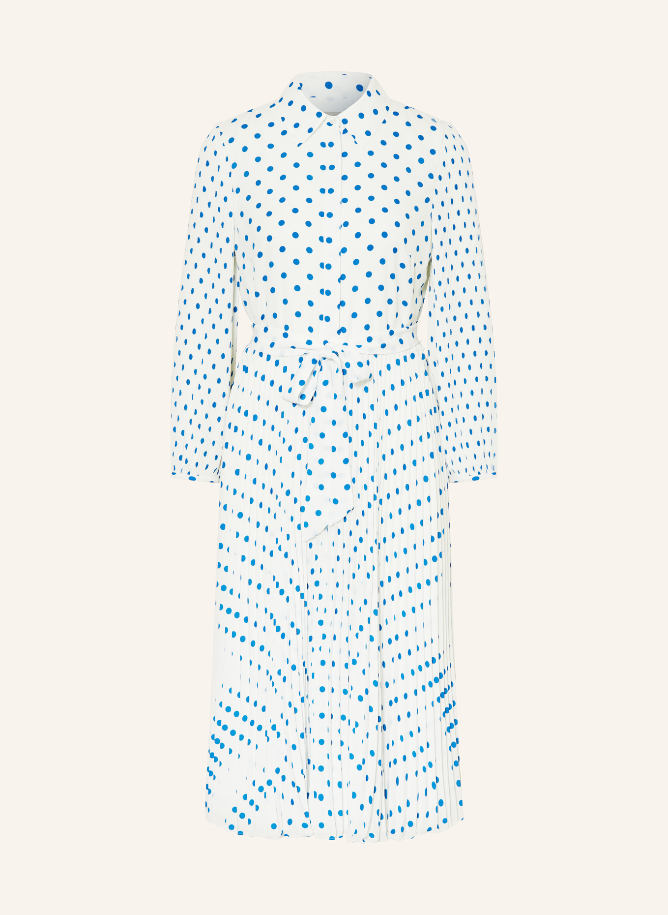 HOBBS Kleid TALLULAH mit Plissees, Farbe: WEISS/ BLAU (Bild 1)